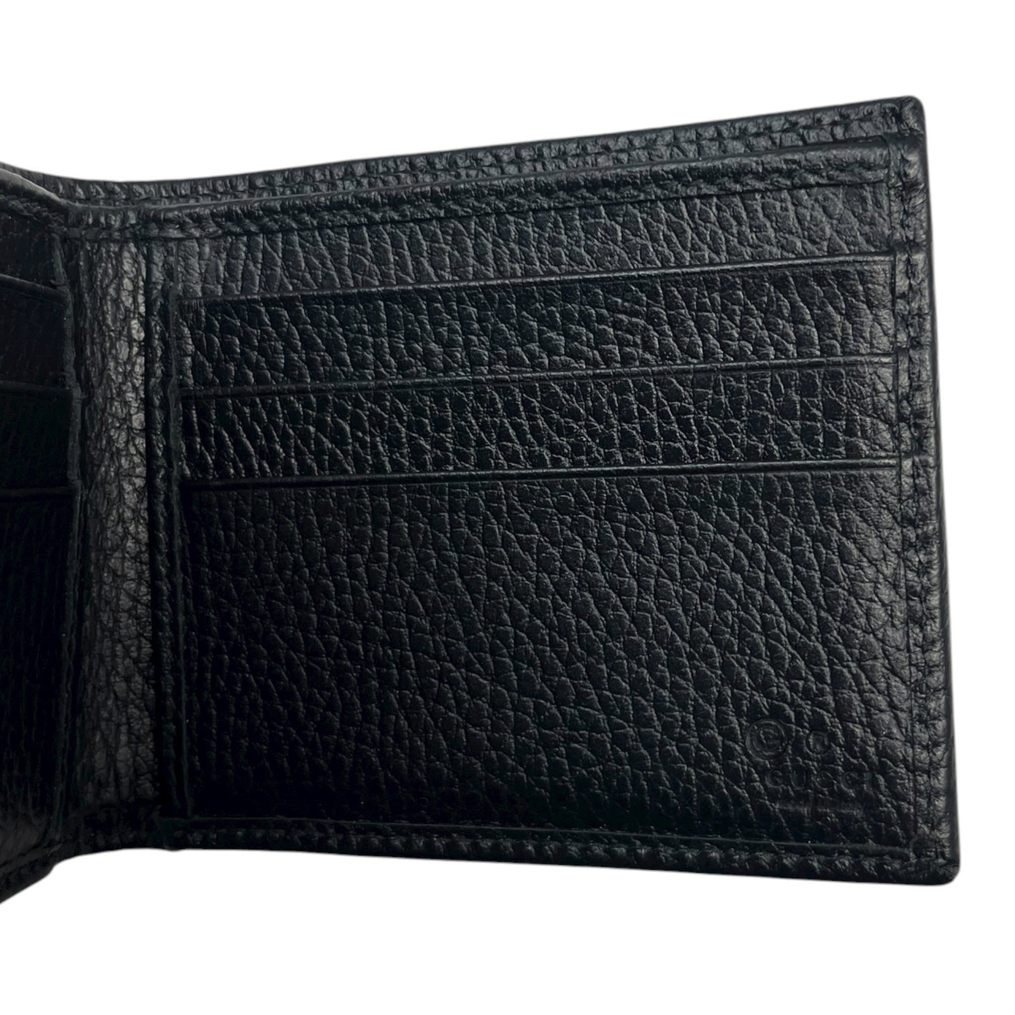 Gucci GG Jacquard Black Nylon/Leather Bifold Wallet