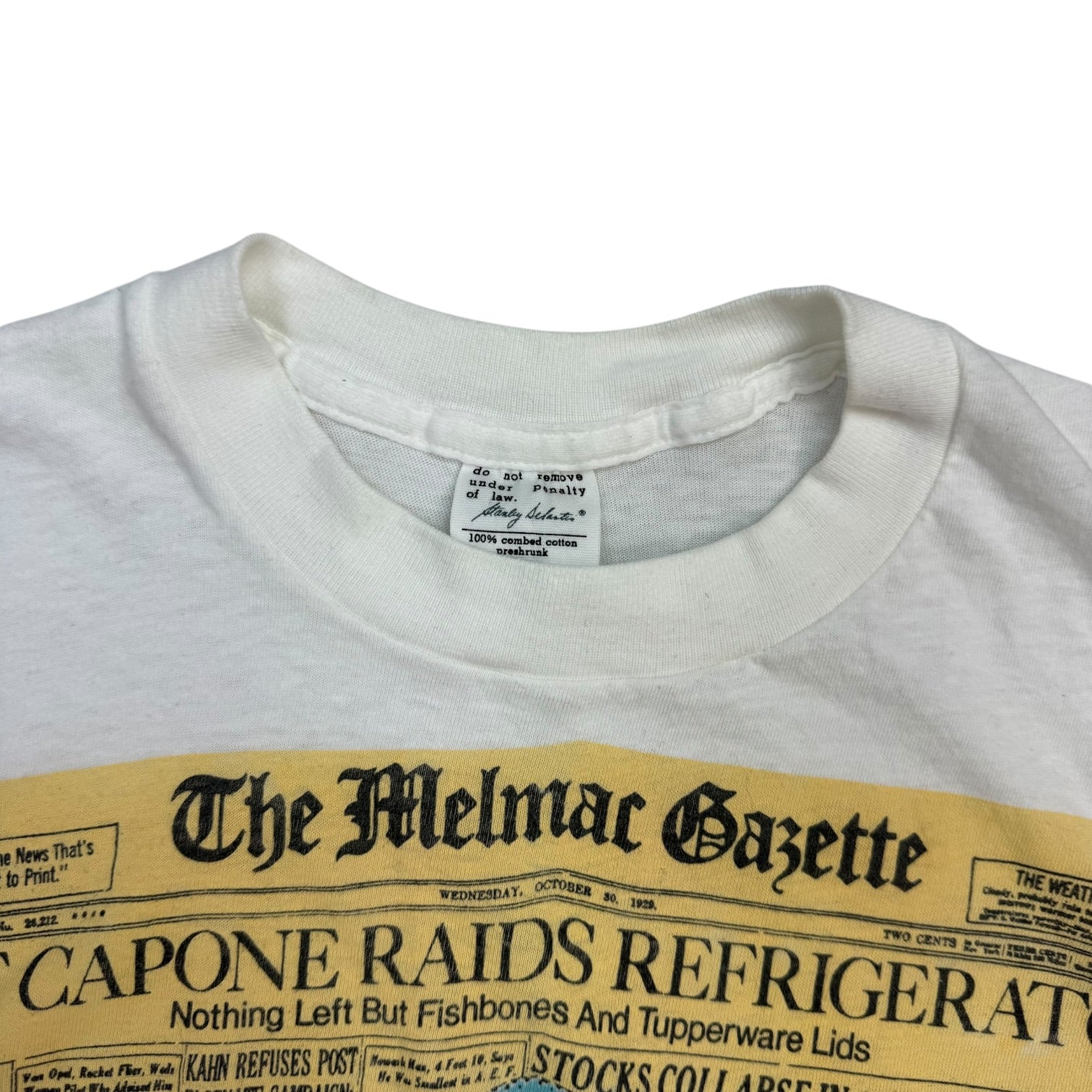 1987 Stanley Desantis Alf Capone Tee White