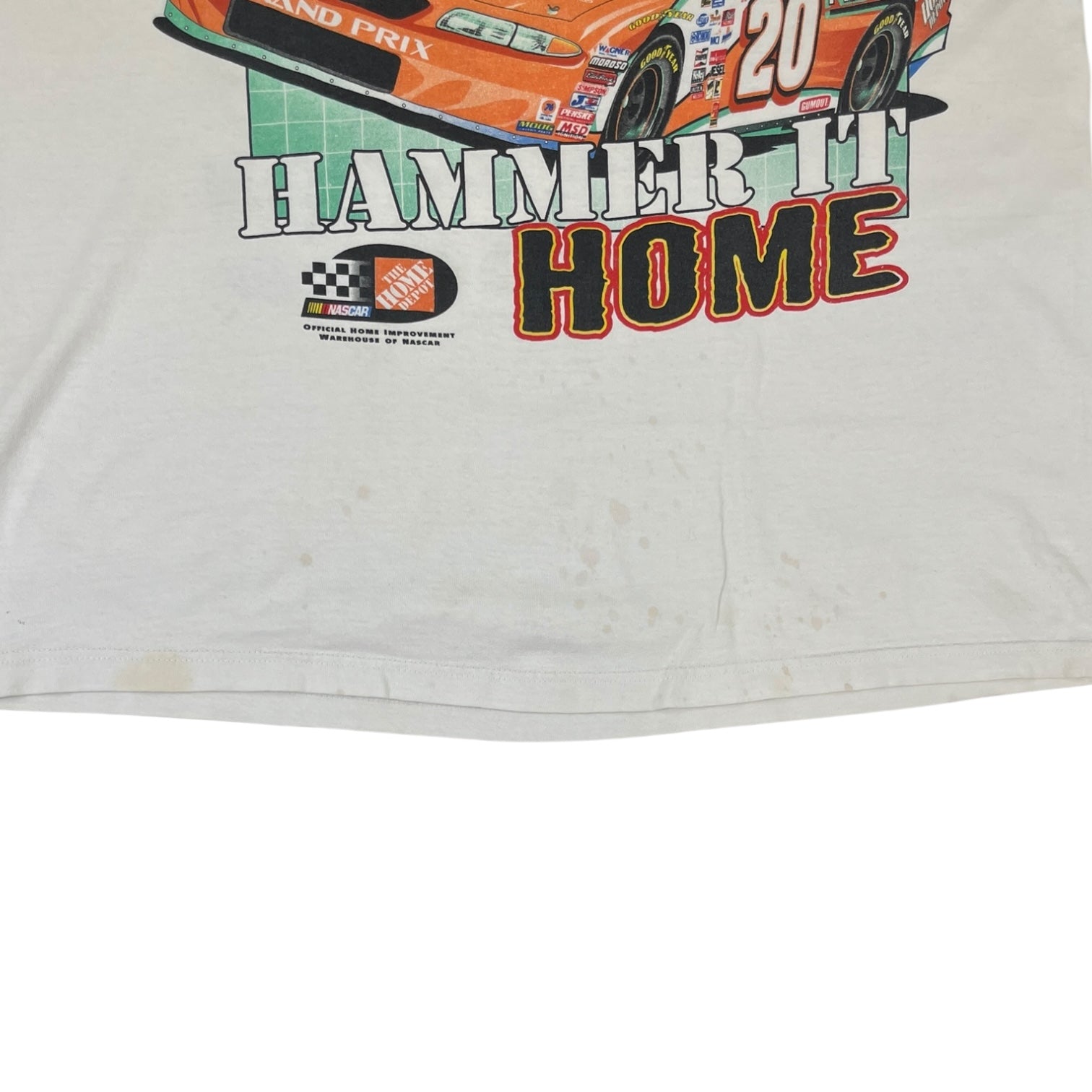 Vintage 1999 Tony Stewart “Hammer It Home” Nascar T-Shirt White