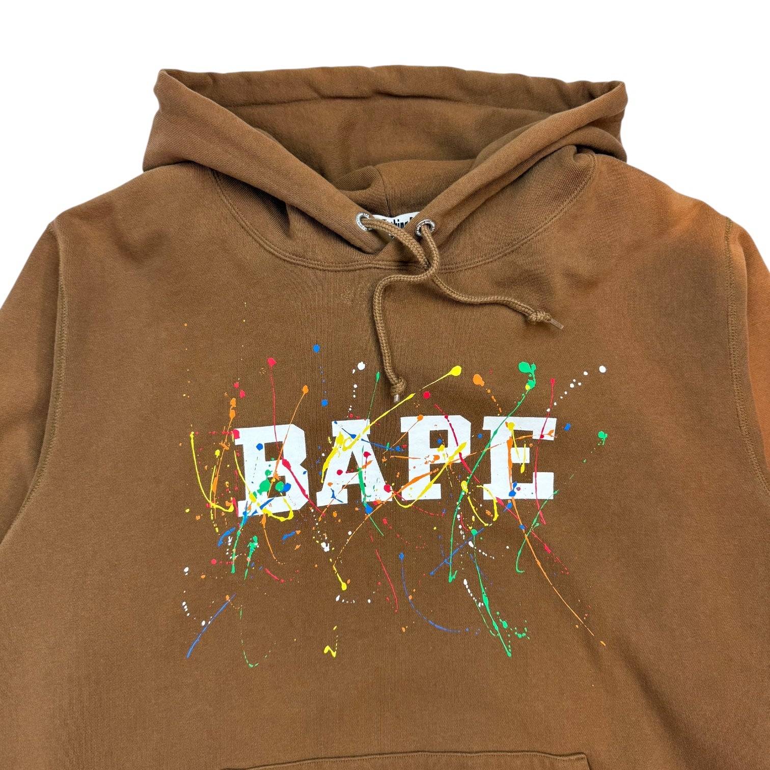 Bape Paint Splatter Hoodie Brown
