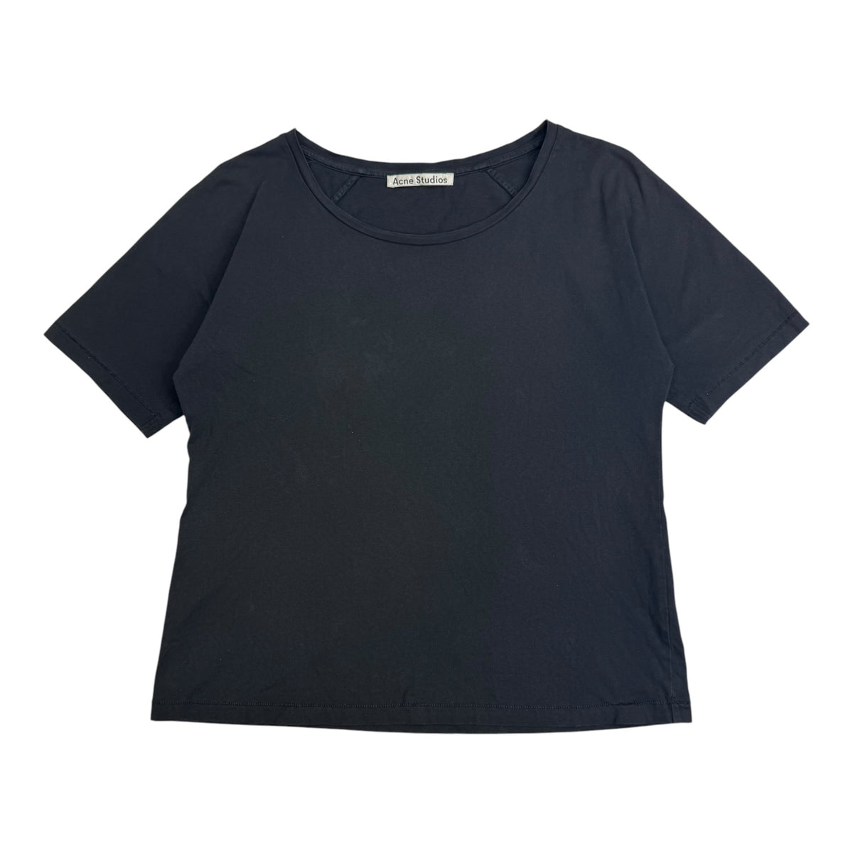 (W) Acne Studios Basic Scoop Neck Tee Black