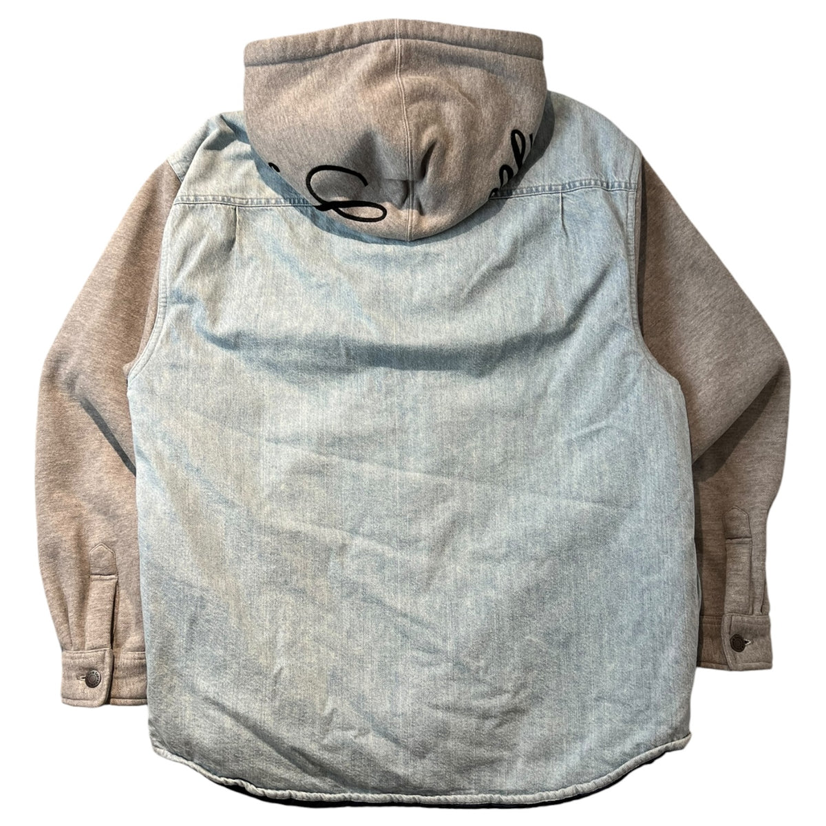 Supreme Fleece Hooded Denim Shirt