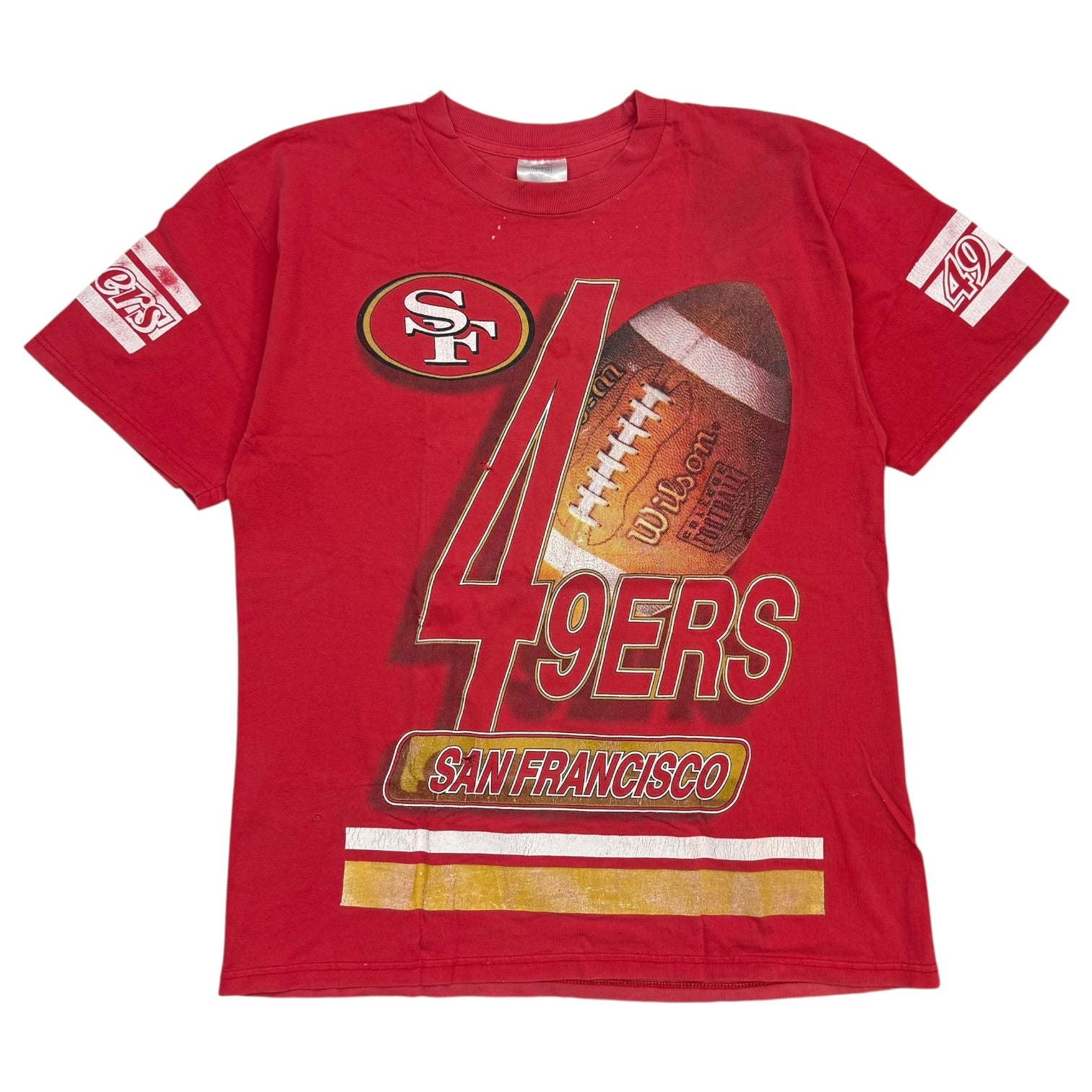 Vintage San Francisco 49ers Jersey Tee Red