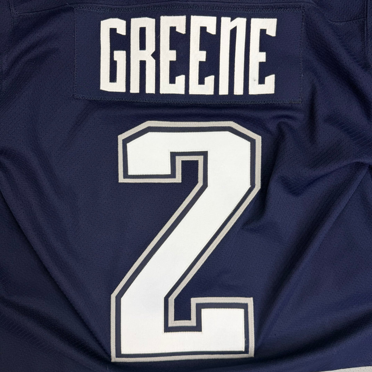 Vintage Edmonton Oilers Oil Drop Mike Greene Jersey Navy