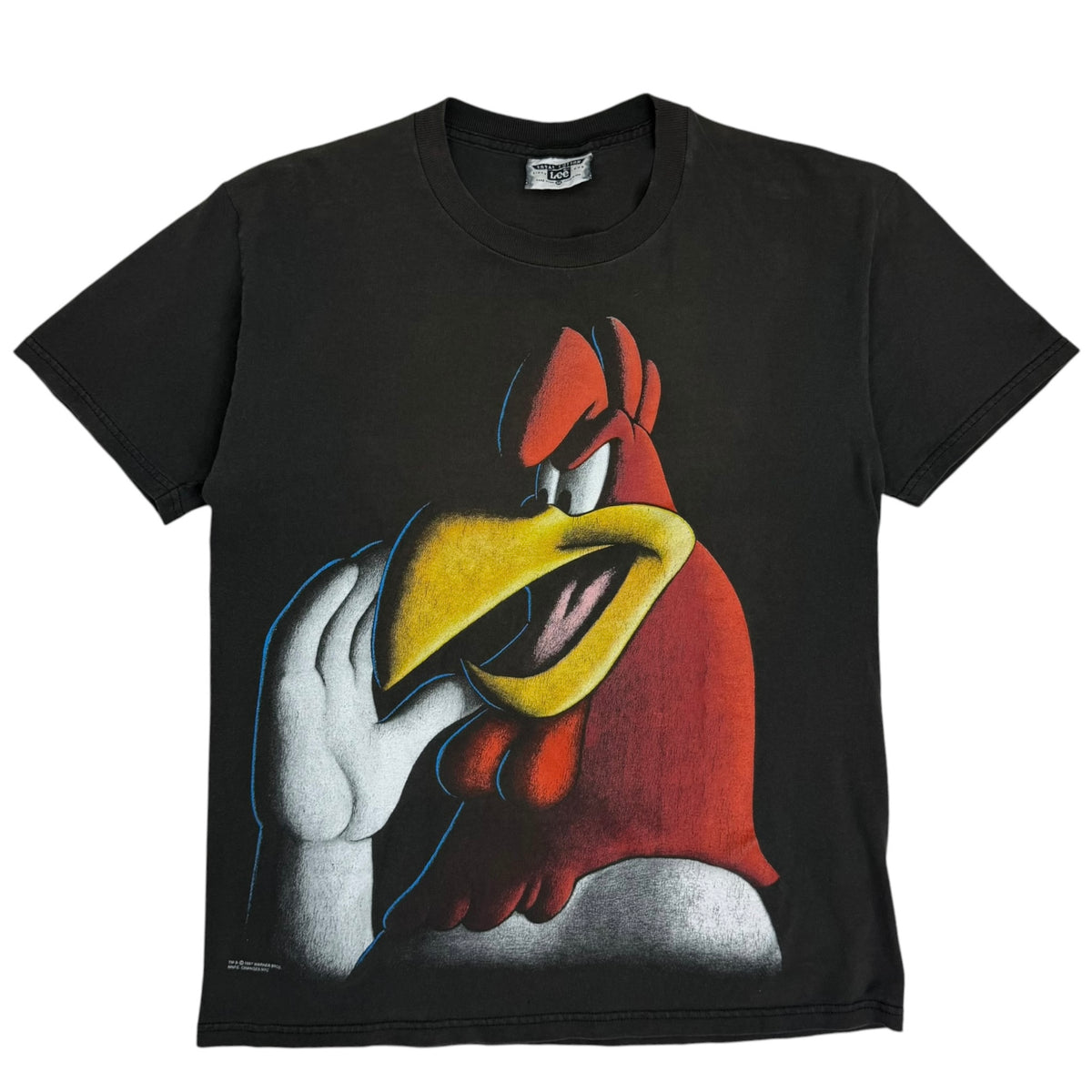 1997 Looney Tunes Foghorn Leghorn Blackout Series Tee Faded Black
