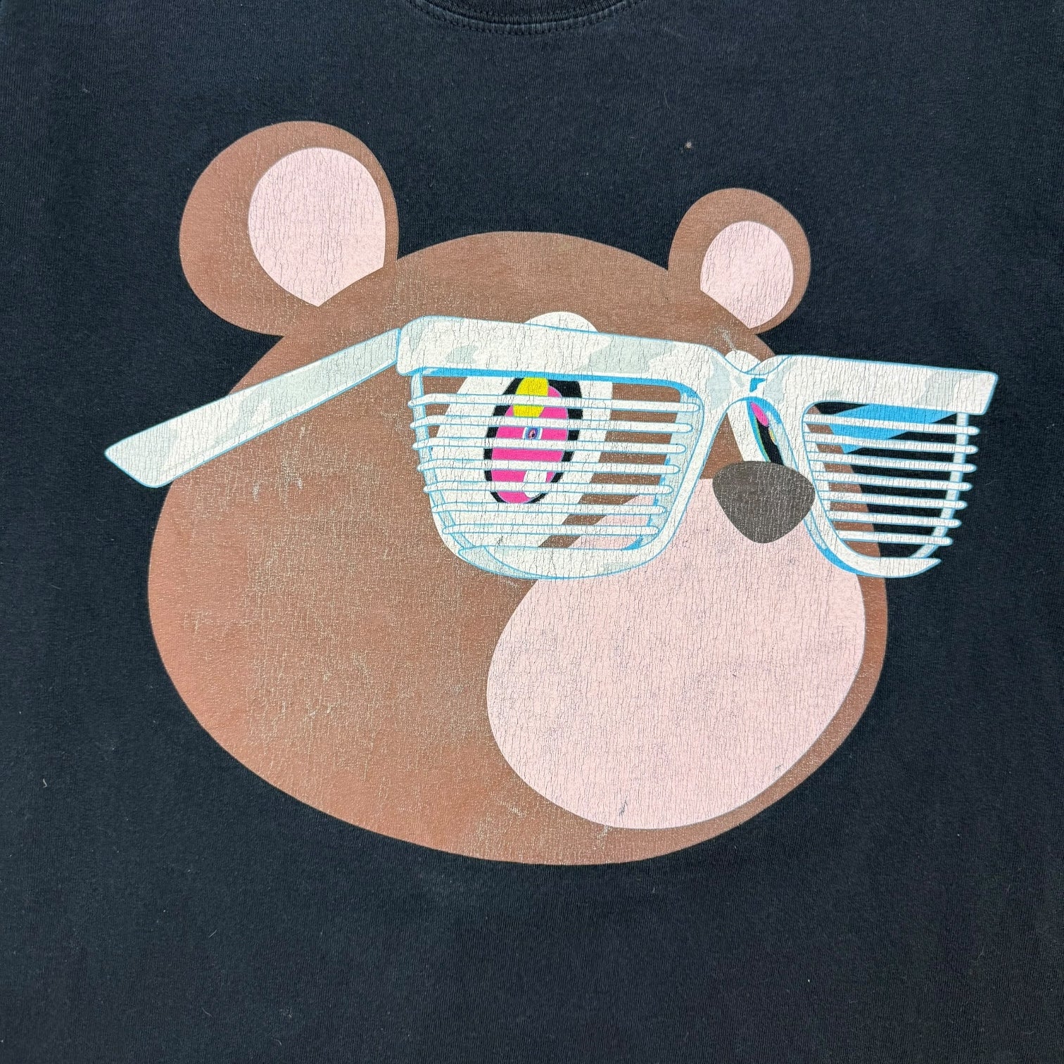 2007 Kanye West Takashi Murakami Glow in the Dark Tour Tee Black