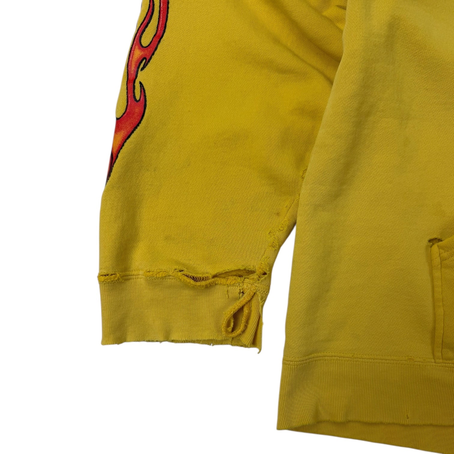 Vintage Y2K Brody Flame Hoodie Yellow