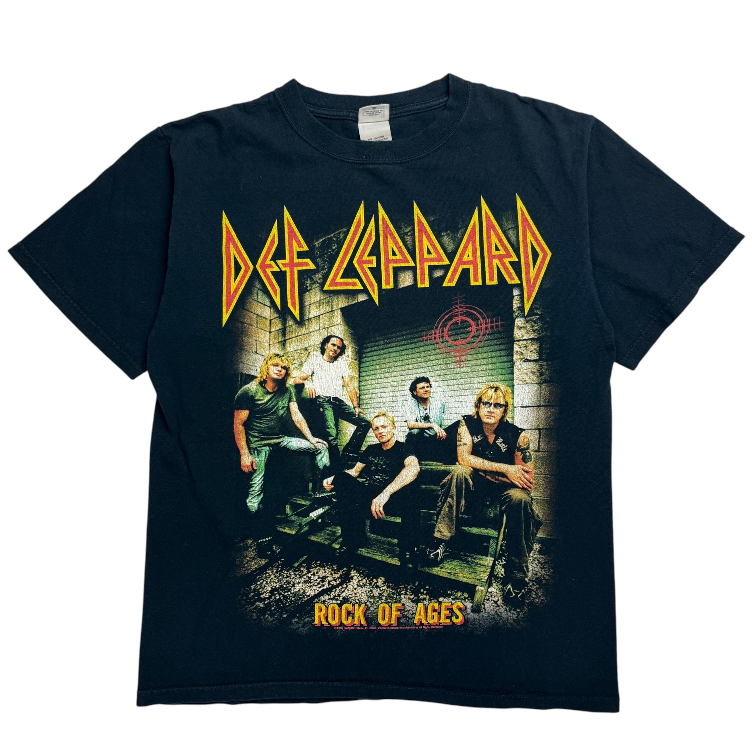 2005 Def Leppard Rock Of Ages World Tour Tee Blaxk