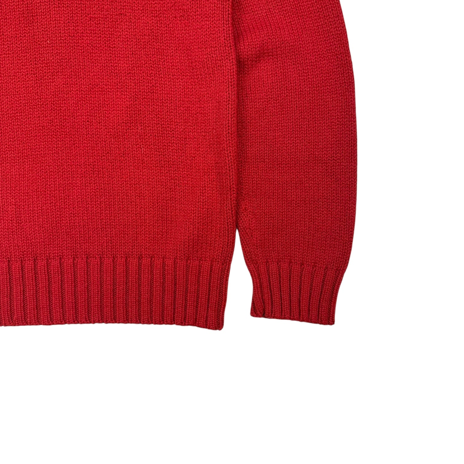 Vintage Polo Ralph Lauren Quarter Zip Knit Sweater Red