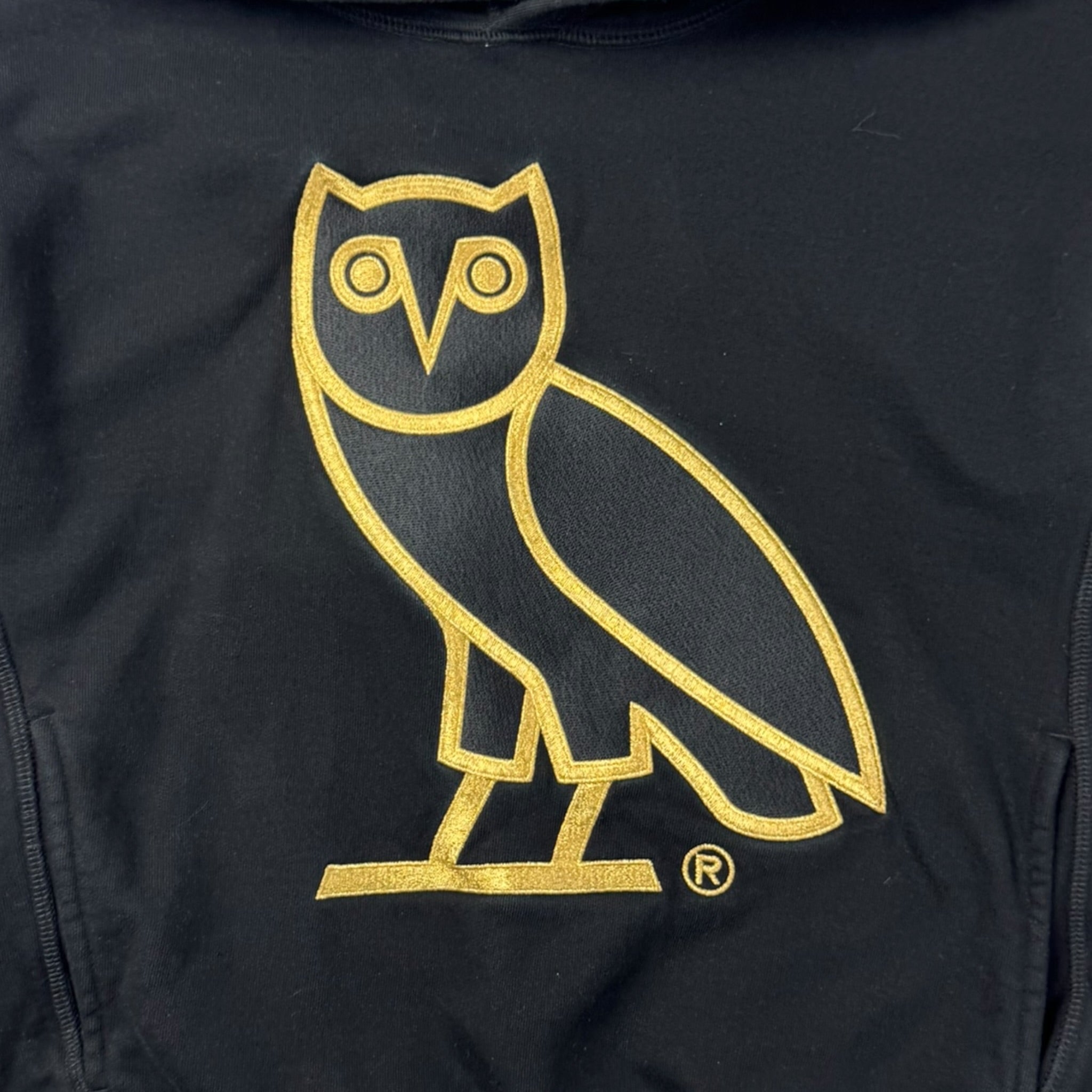 OVO Embroidered Big Logo Hoodie Black