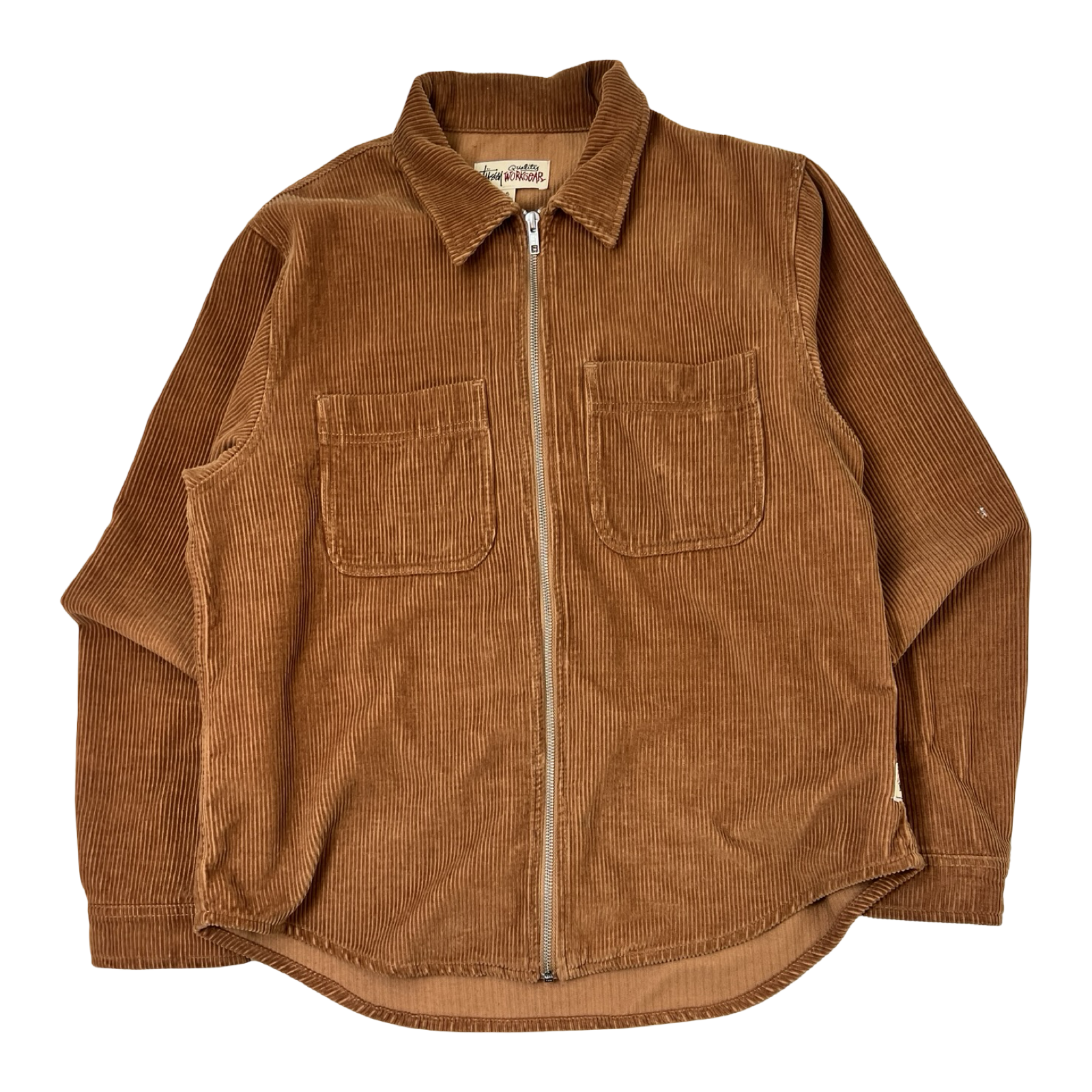 Stüssy Wide Wale Cord Zip Shirt Copper