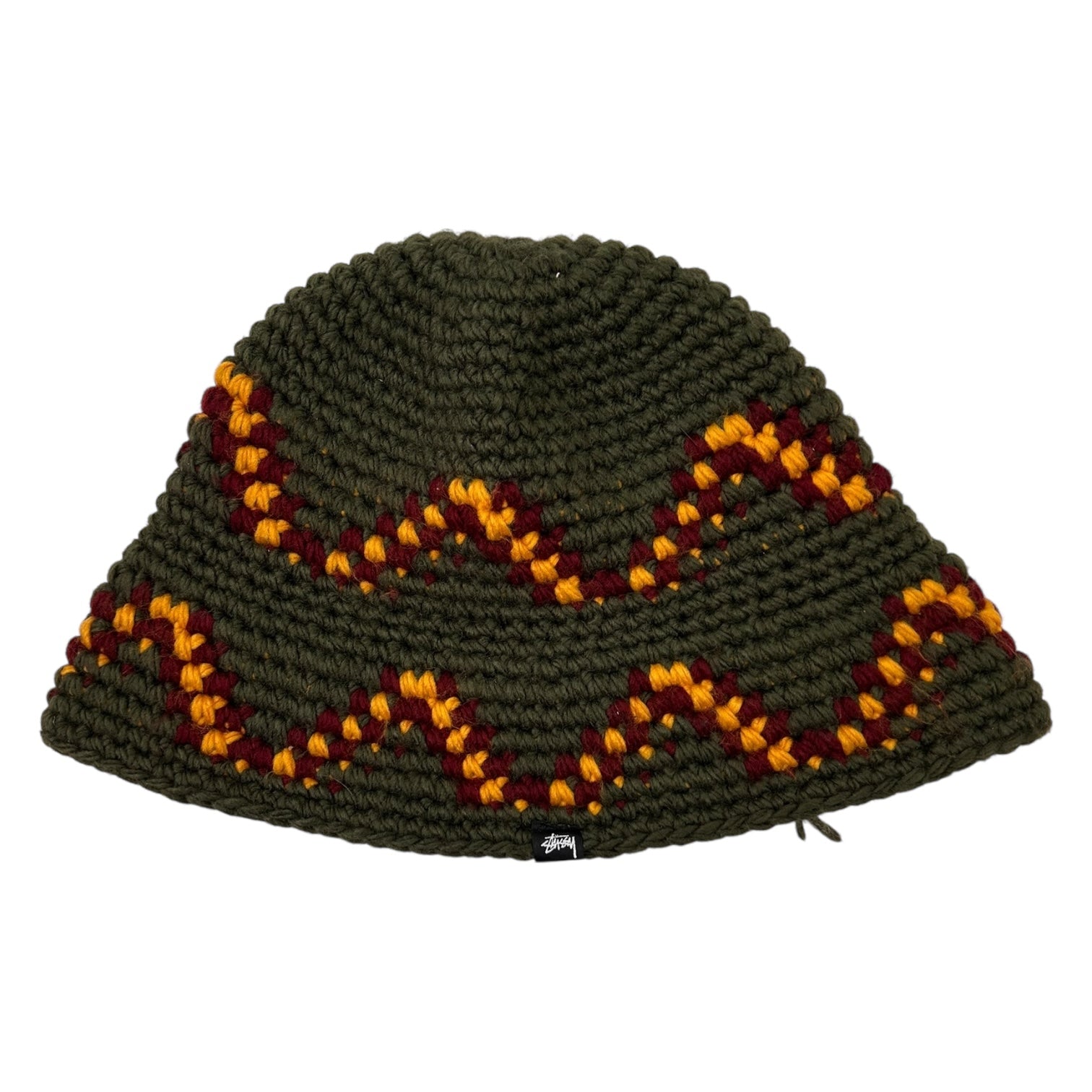 Stussy Giza Knit Bucket Hat Olive