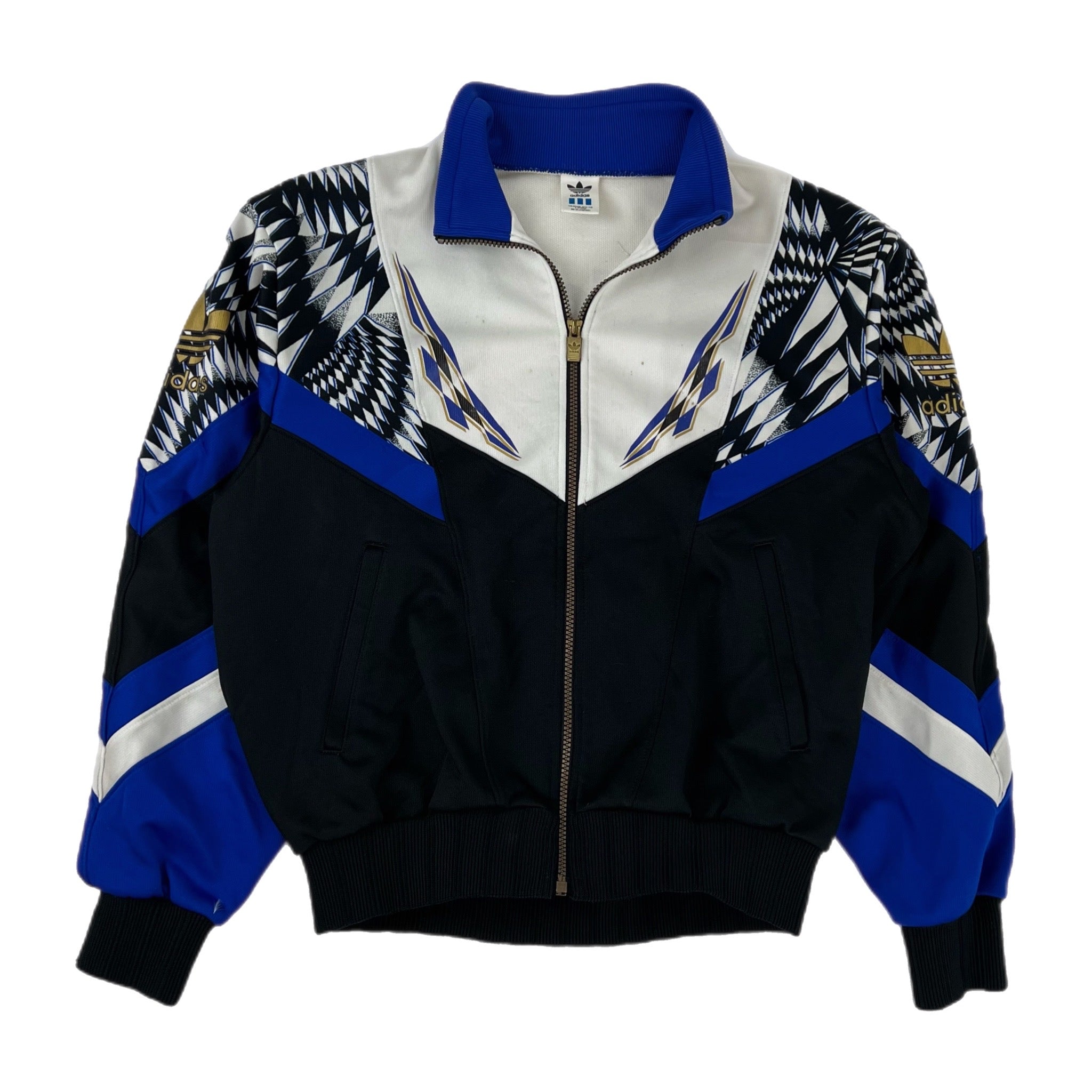 Vintage Adidas x Descente Track Jacket Blue/Gold/Black