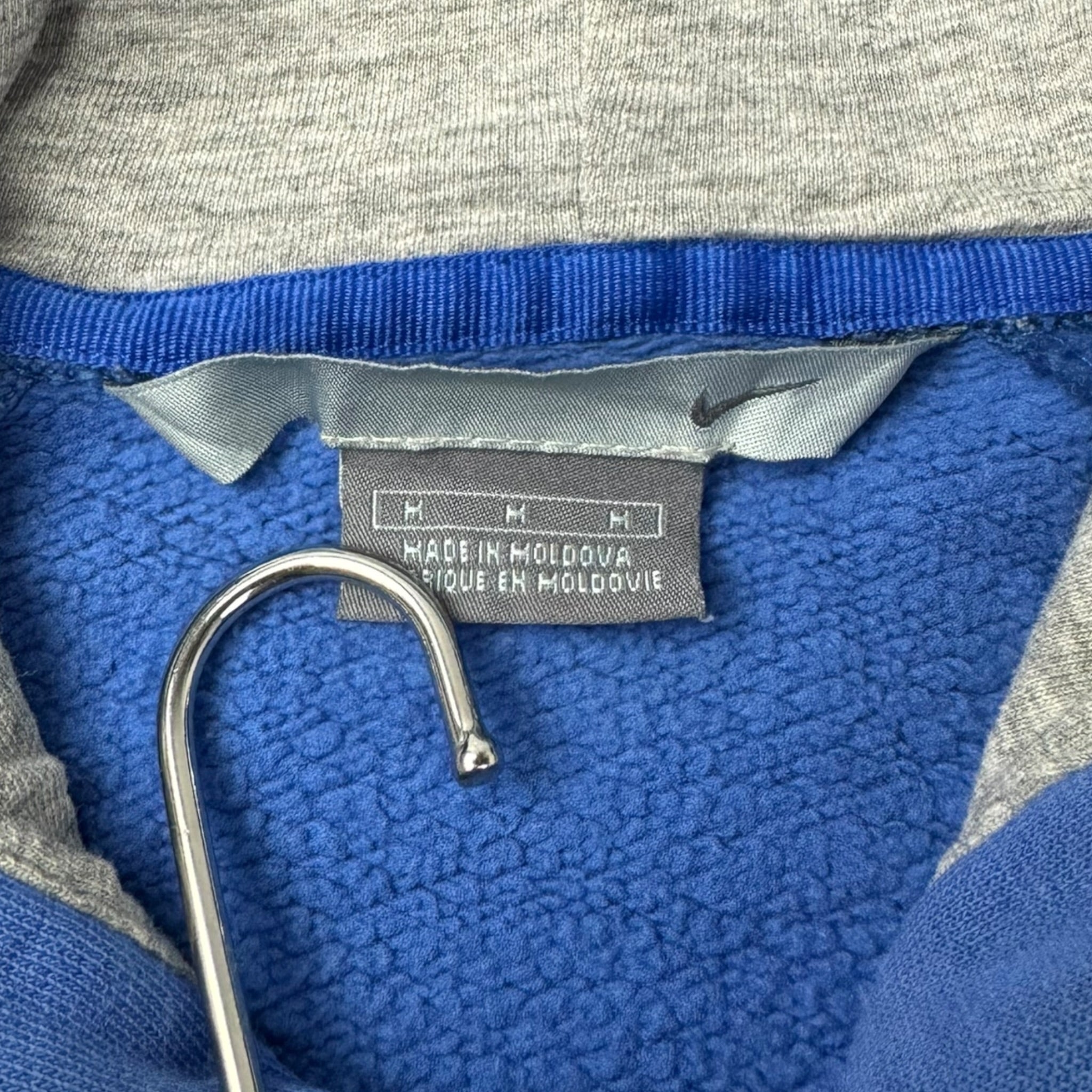 Vintage Nike Pocket Swoosh Hoodie Faded Blue