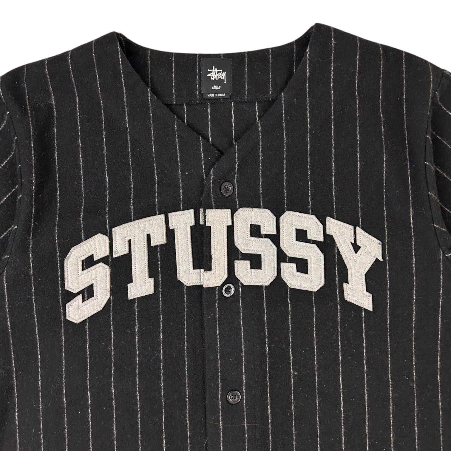 Stussy Wool Baseball Jersey Black
