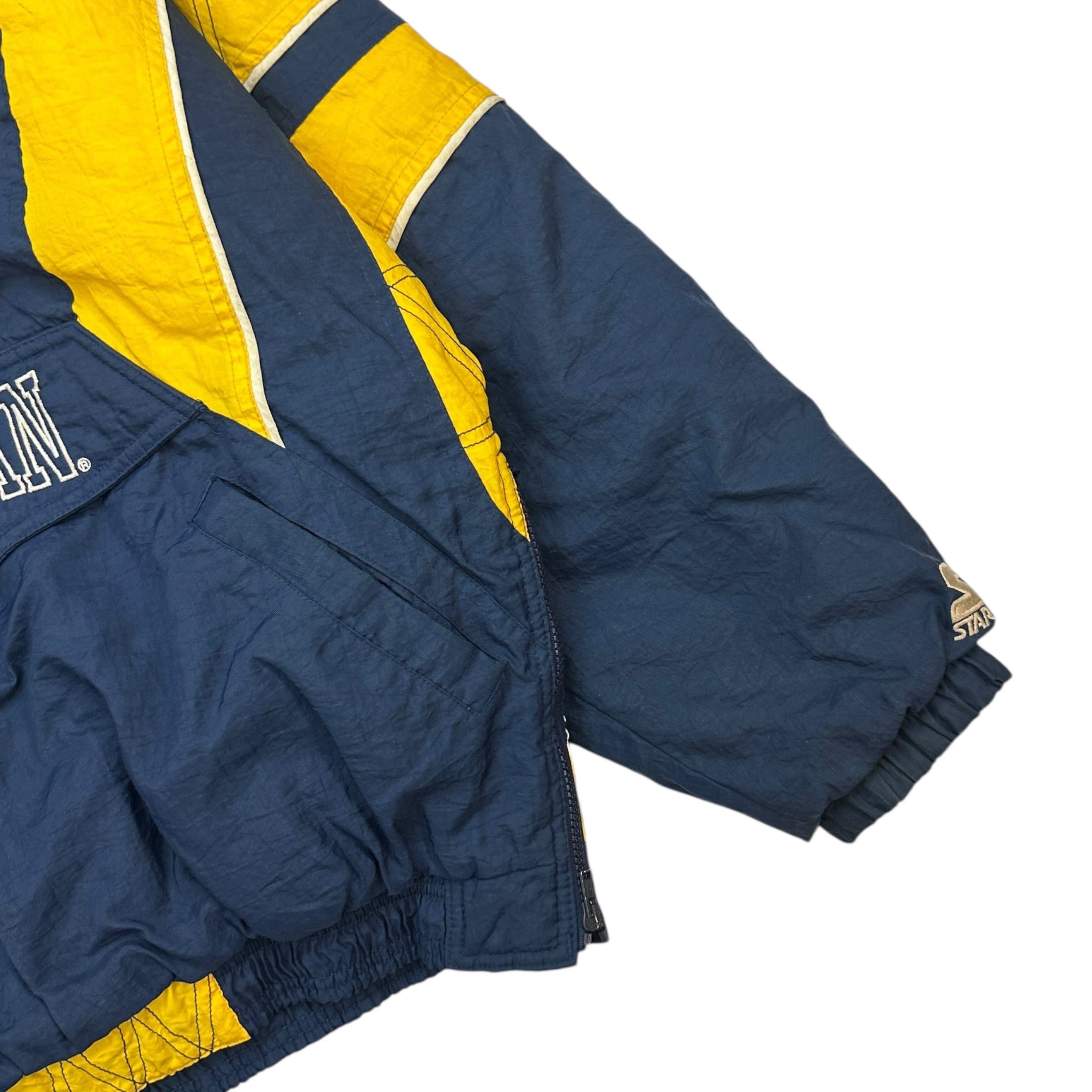 Vintage Starter Michigan Anorak Jacket Blue/Yellow