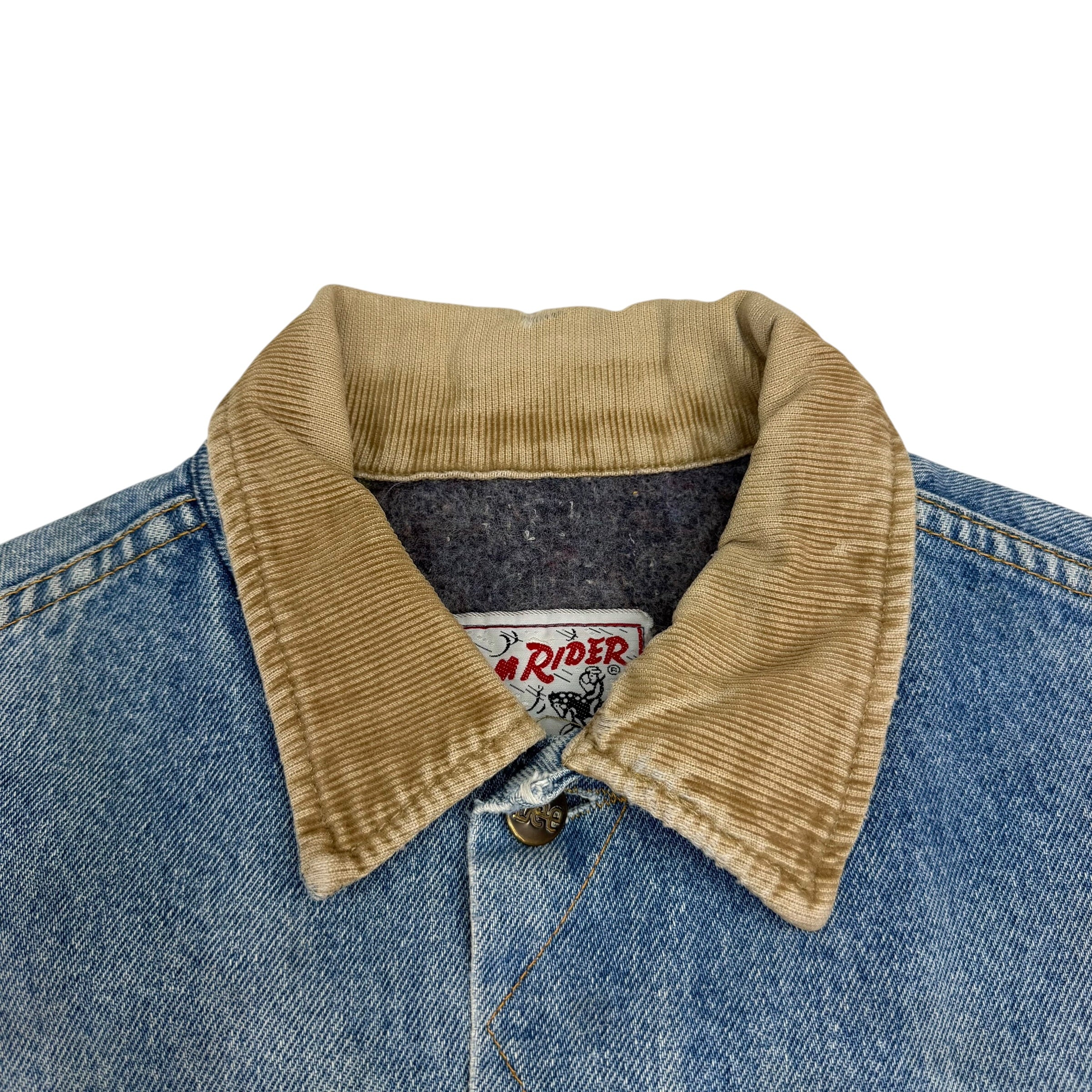 Vintage Lee Storm Rider Denim Trucker Jacket Blue