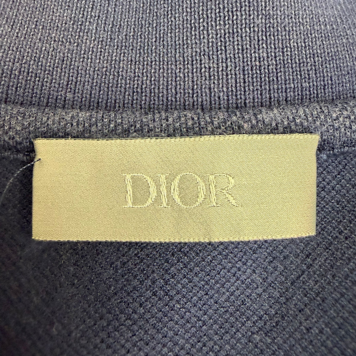 Dior Bee Embroidered Polo Navy
