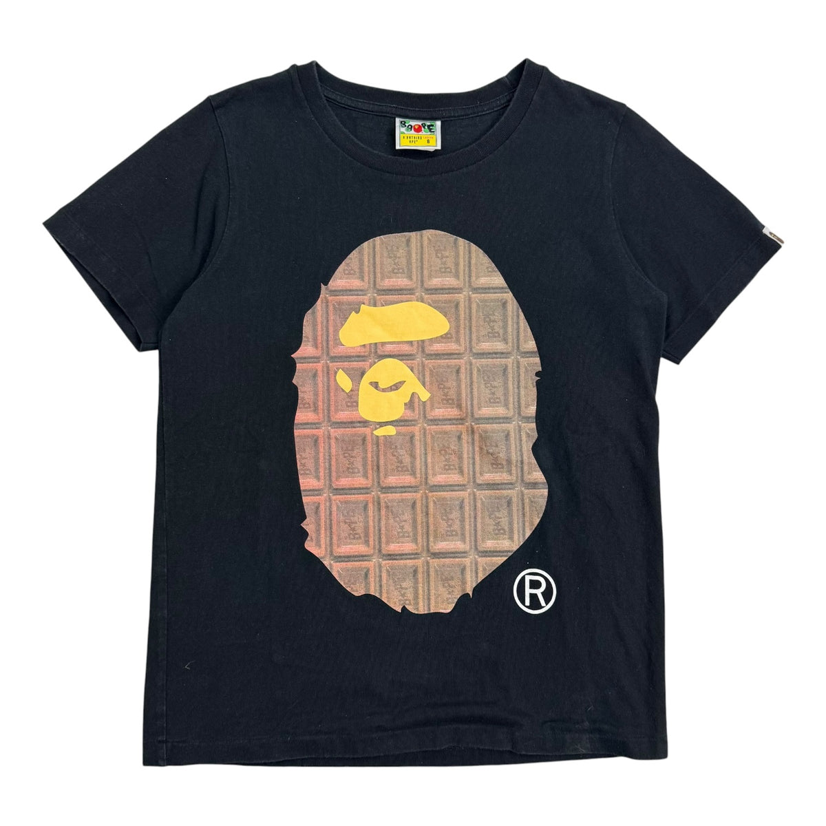 (W) A Bathing Ape BAPE Valentine Chocolate Ape Head Tee Black
