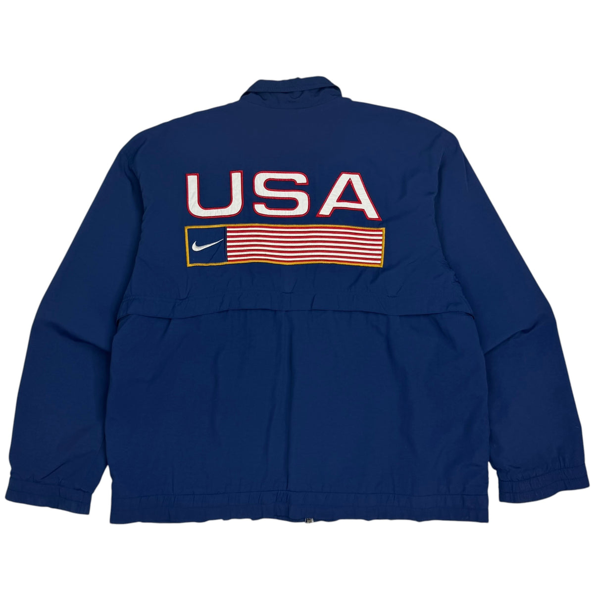 Vintage Nike USA Olympic Vented Zip Up Windbreaker Navy