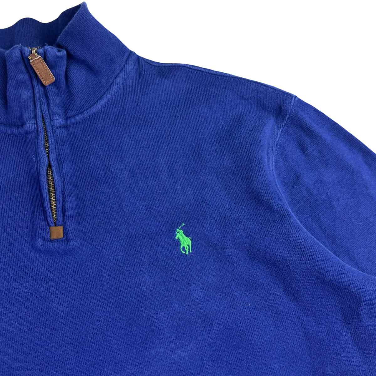 Vintage Polo Ralph Lauren Quarter Zip Sweater Deep Blue
