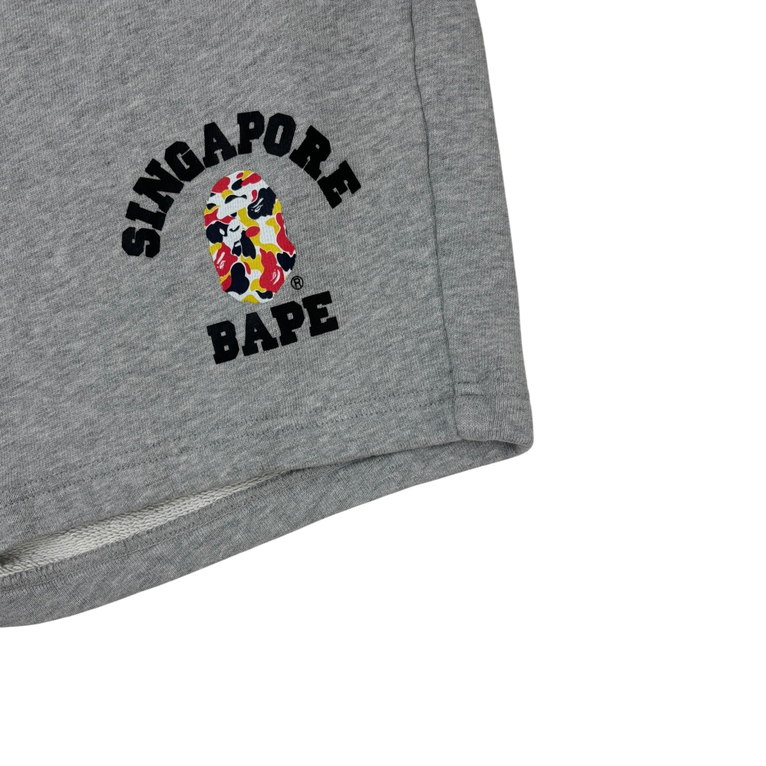 BAPE Singapore College Sweatshort Grey