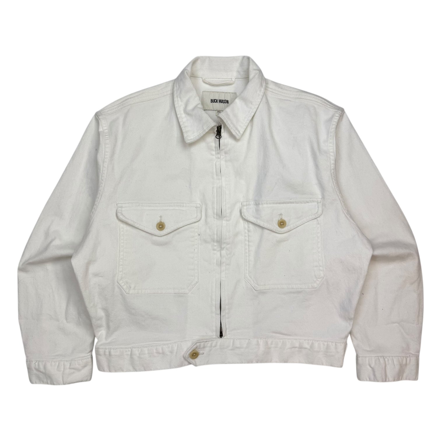 Buck Mason Felted Wool Rider Jacket White