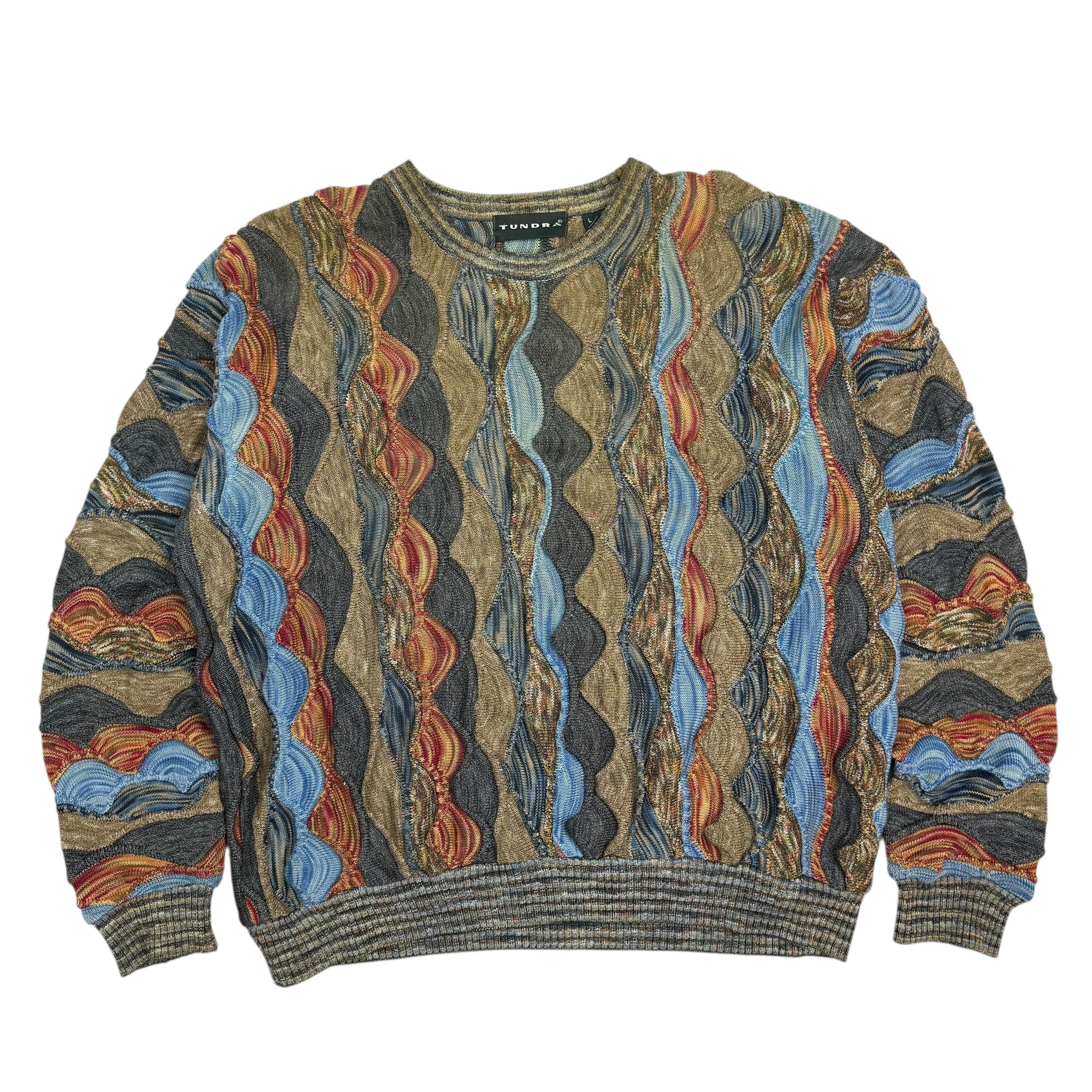 Vintage Tundra Cable Knit Sweater Multicolour