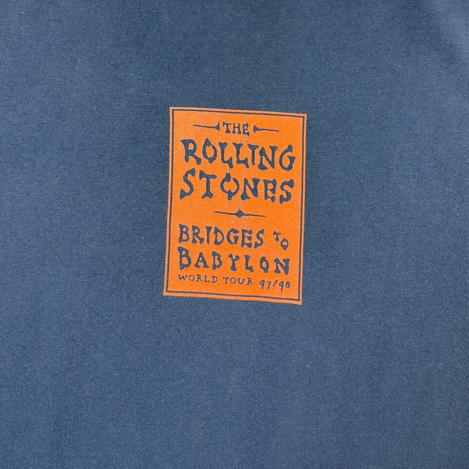 Vintage 1997 Rolling Stones “Bridges To Babylon” Tour T-Shirt Blue