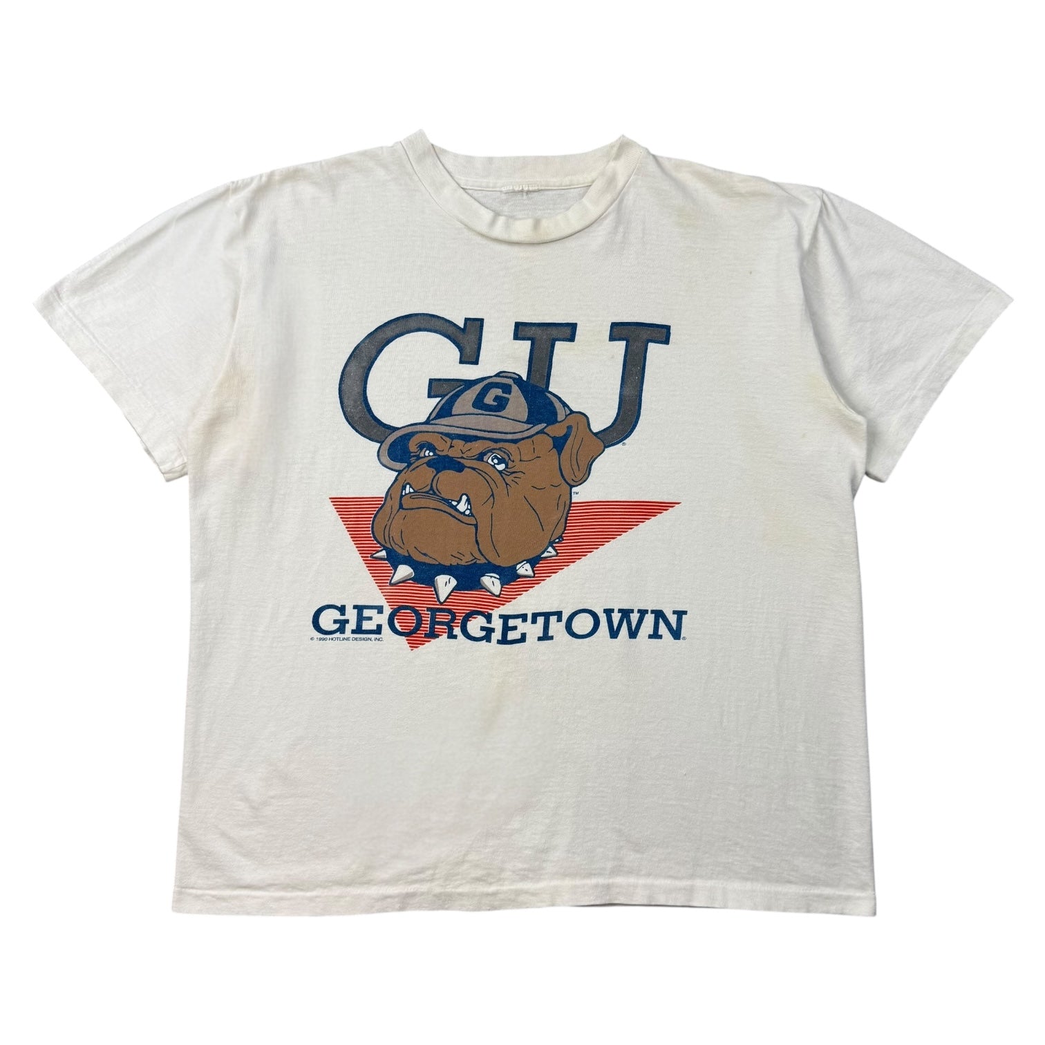 Vintage Georgetown Hoyas Bulldogs Tee White