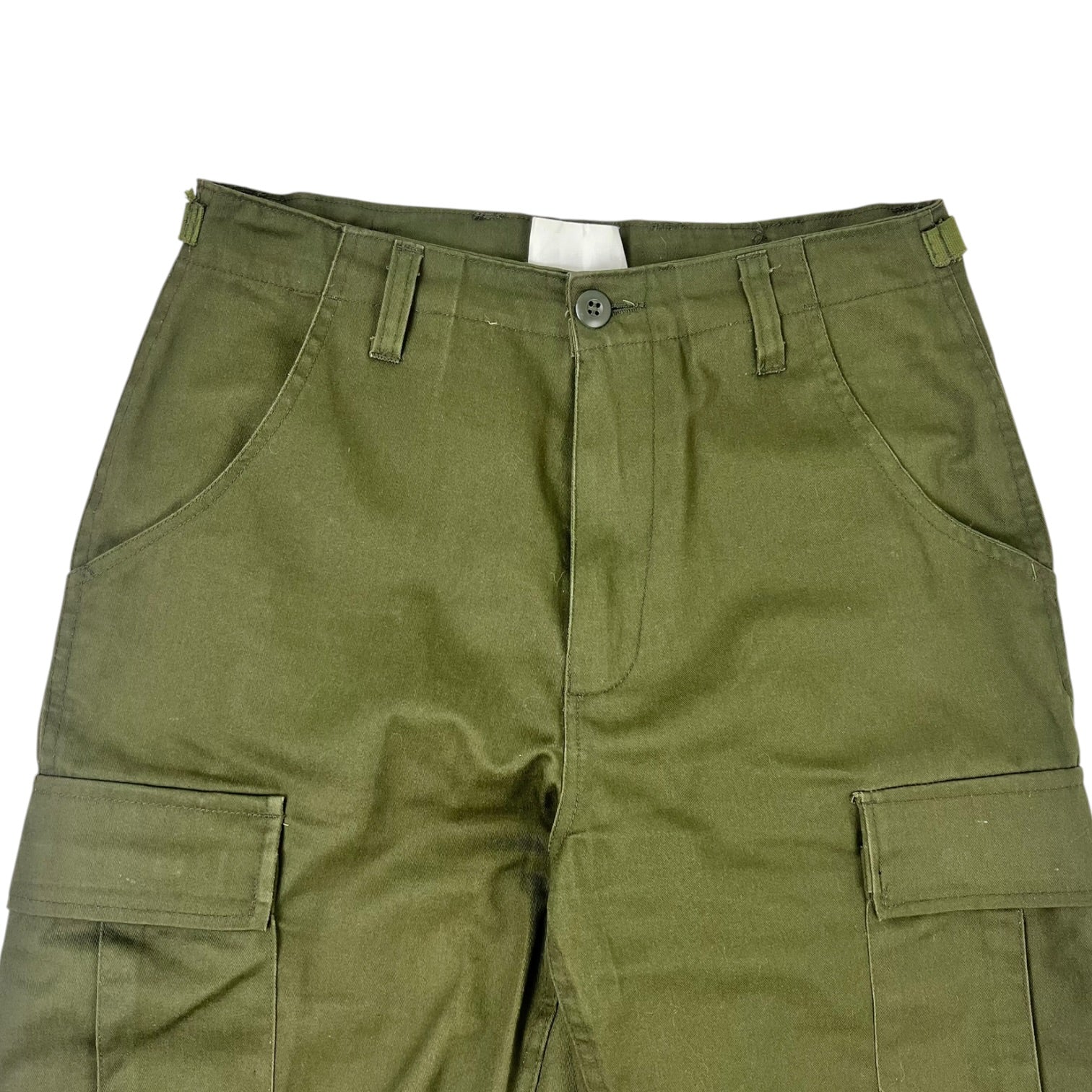 Military Fatigue Cargo Pants Side Pockets Olive