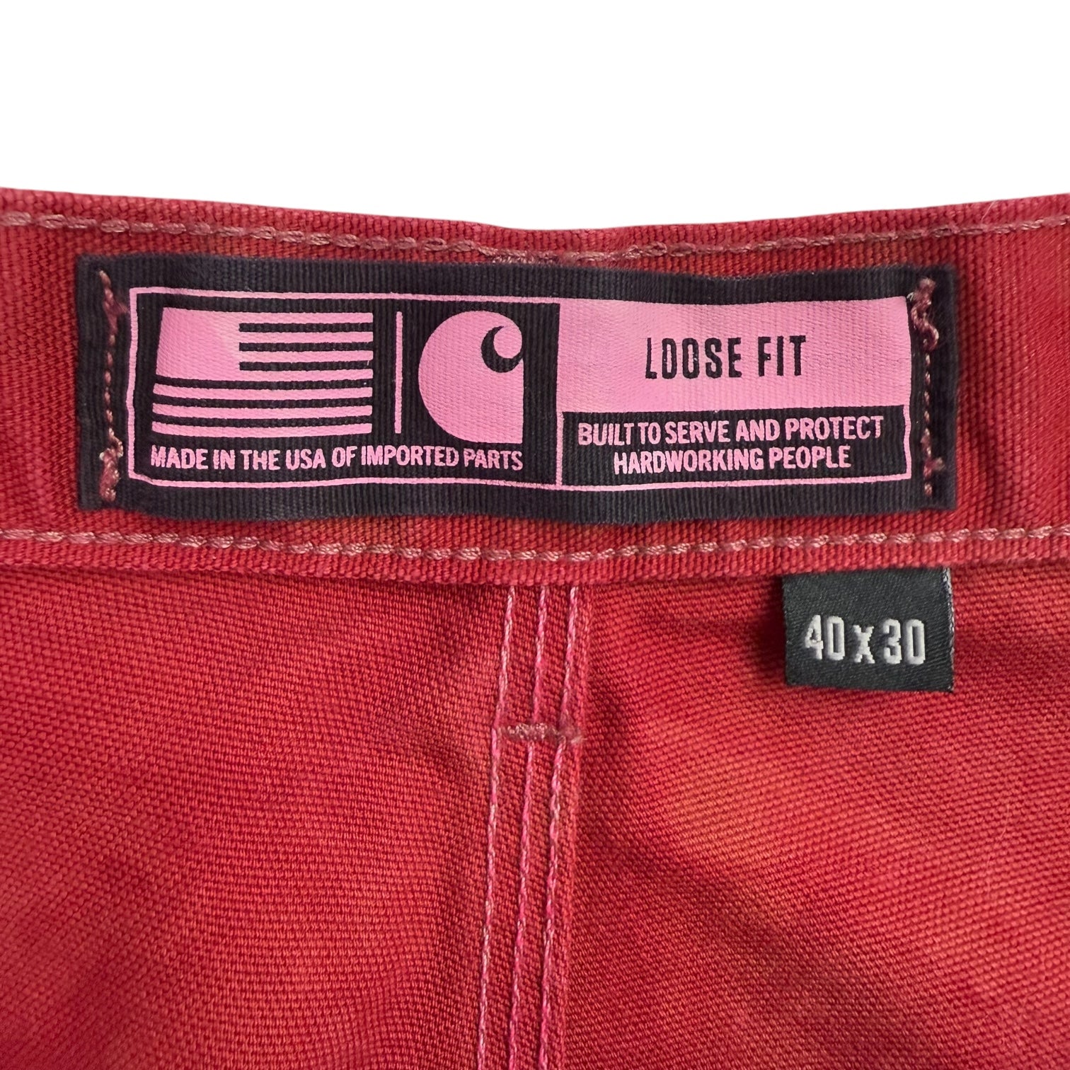 Vintage Carhartt Double Knee Pants Red Dye