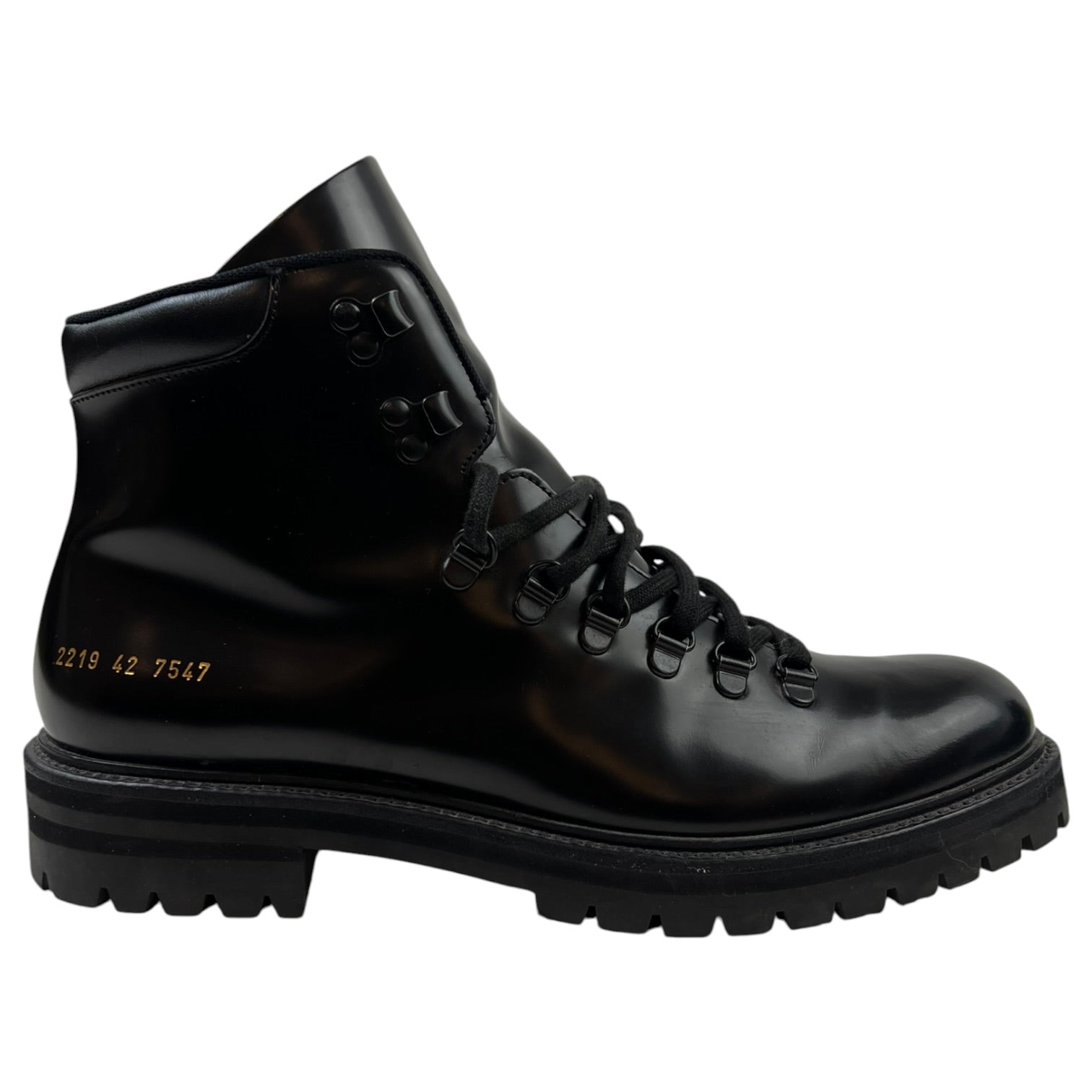 Common Projects Hiking Boot Leather Black