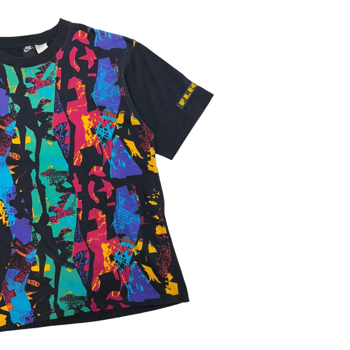 Vintage 1980s Nike Air Jordan Flight AOP T-Shirt Black