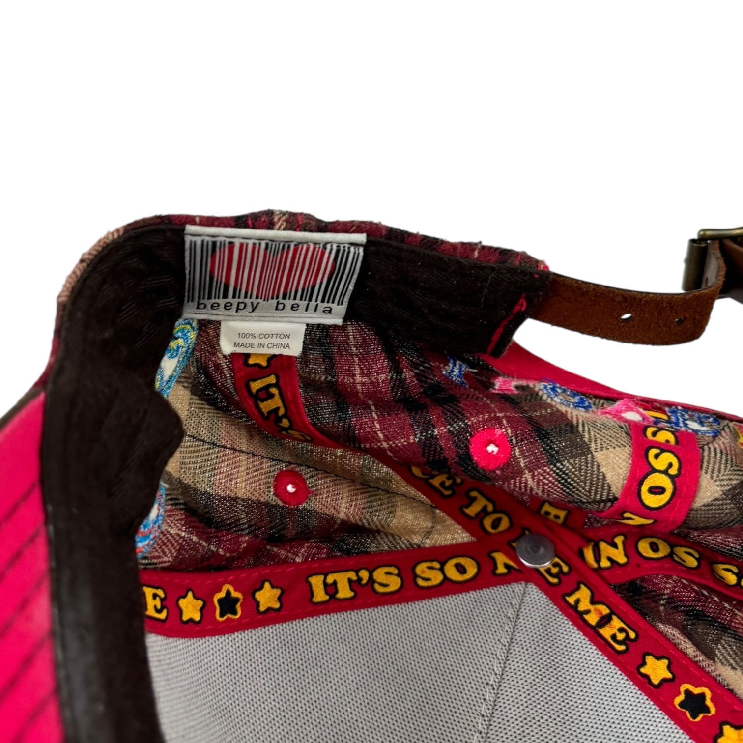 (W) Beepy Bella “F*ck You” Plaid Trucker Hat