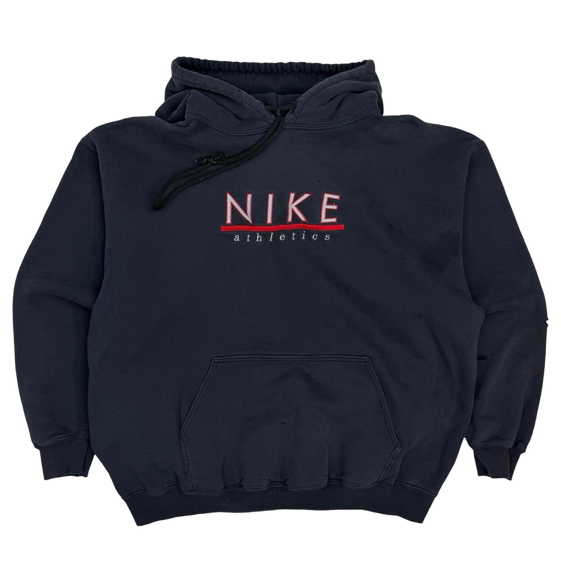 Vintage Nike Athletics Embroidered Hoodie Black