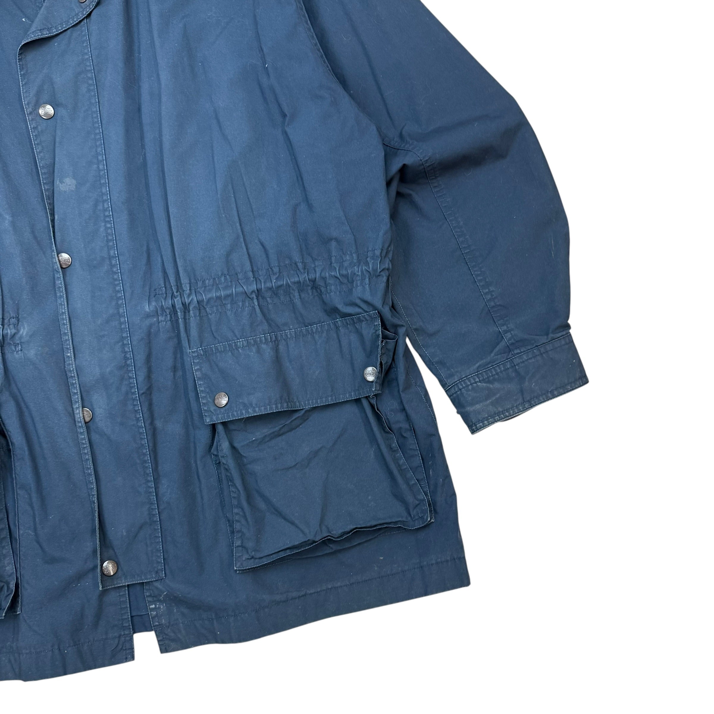 Vintage Burberrys Of London Long Jacket Navy Blue