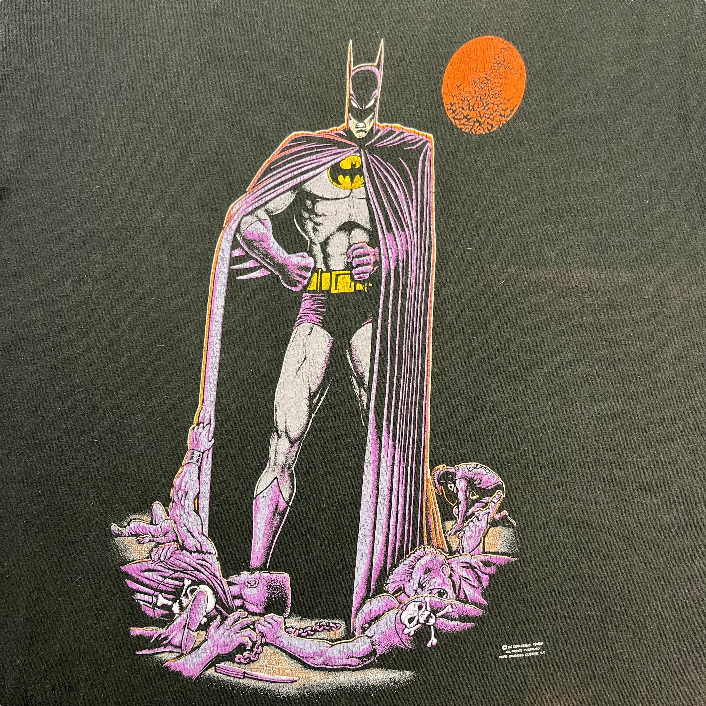1988 Batman Purple Cape Tee Black