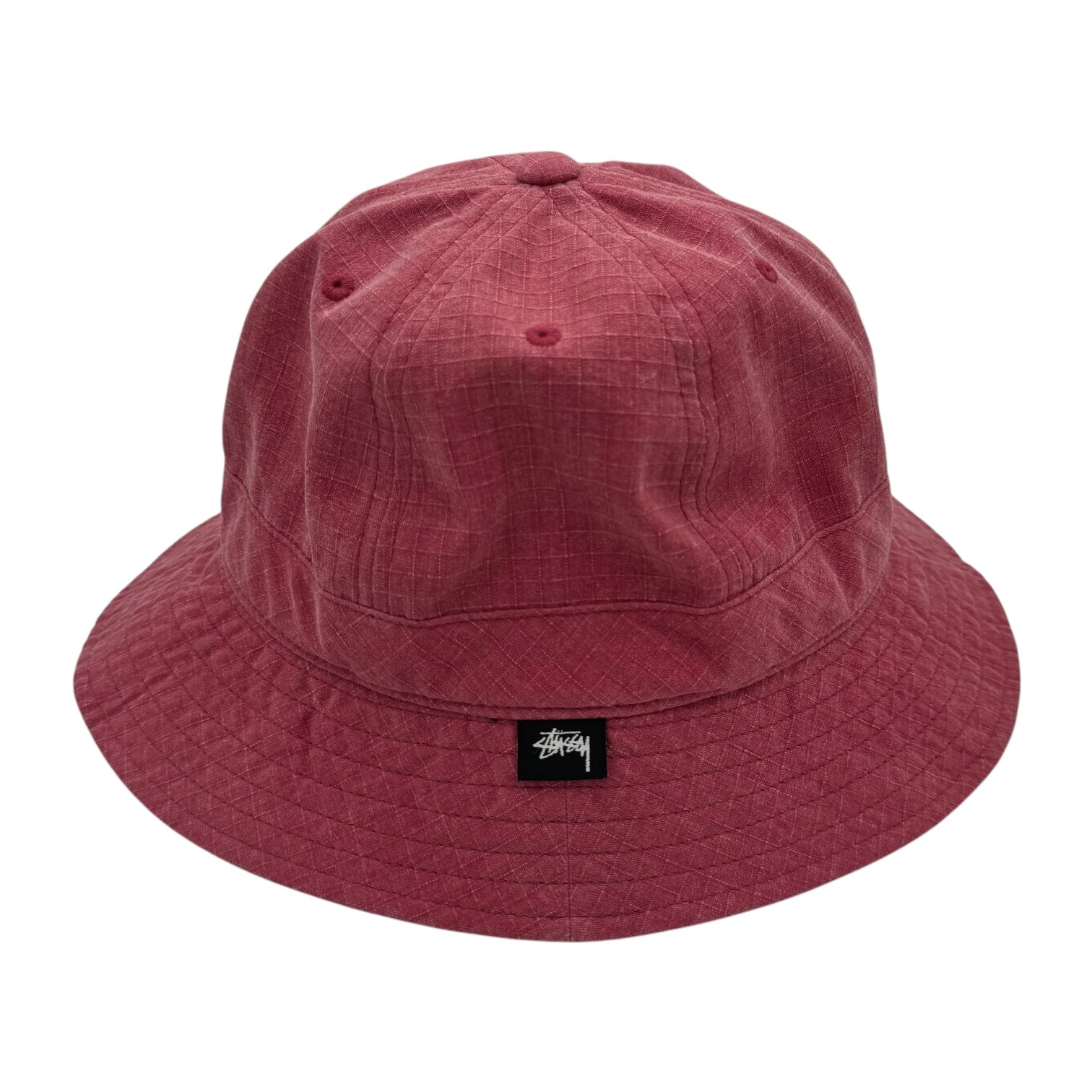 Stussy Ripstop Bell Bucket Hat Washed Red