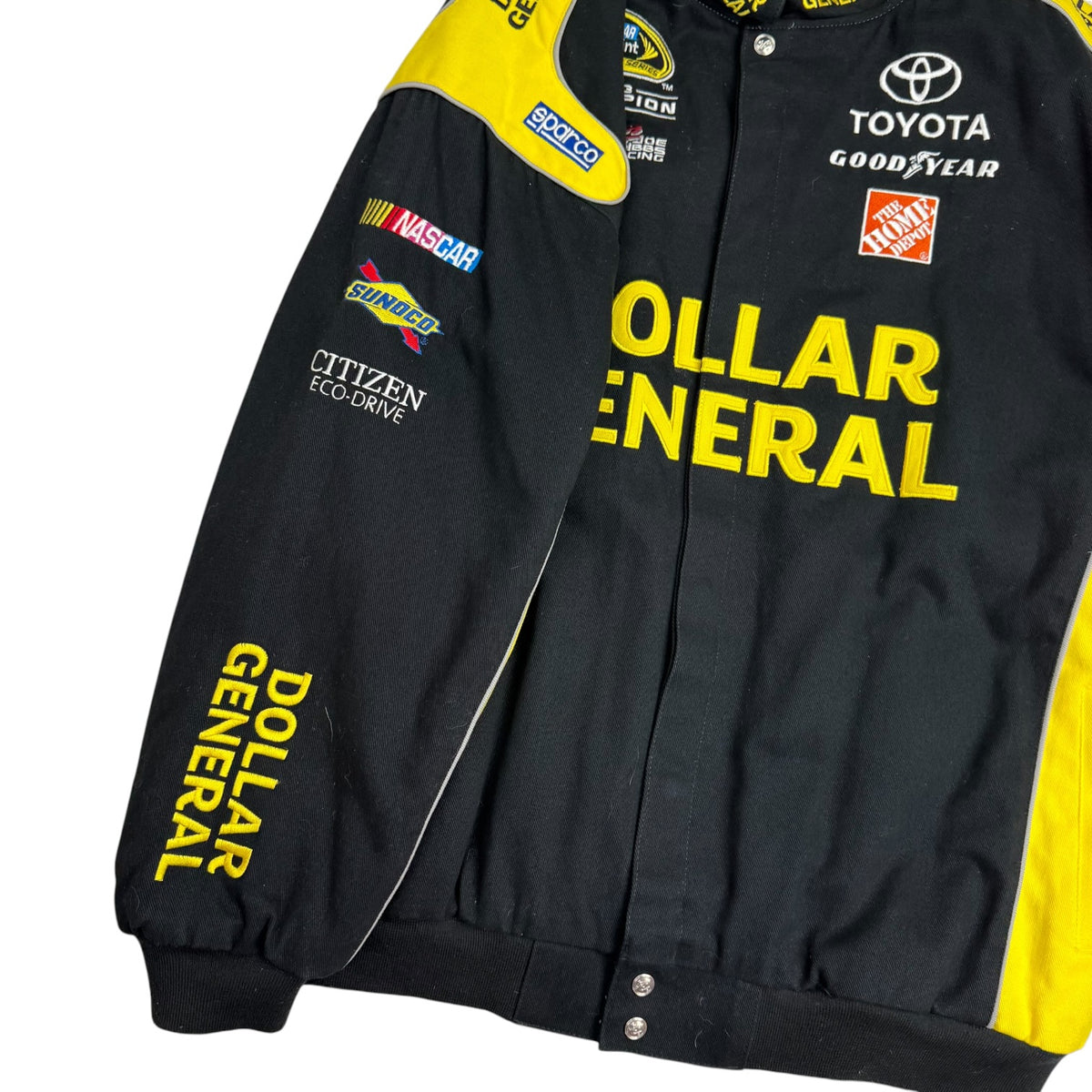 Vintage NASCAR Dollar General Race Jacket Black/Yellow