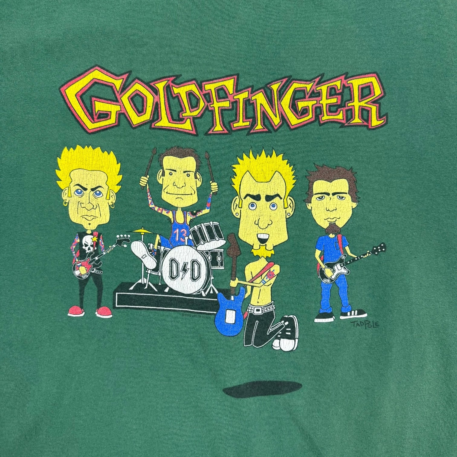 Vintage Goldfinger Caricature Tee Green