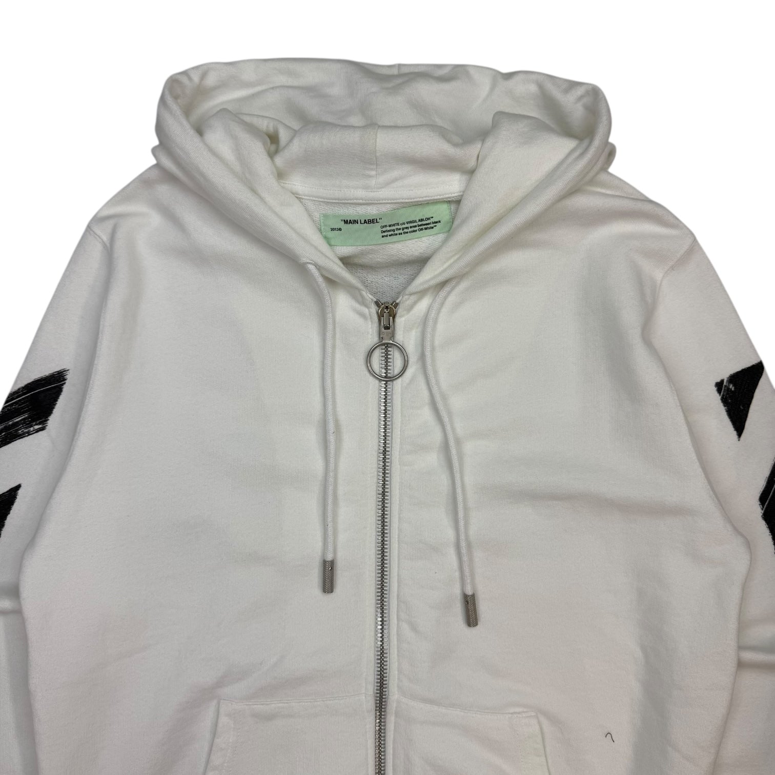Off-White Brushed Arrows Hoodie White