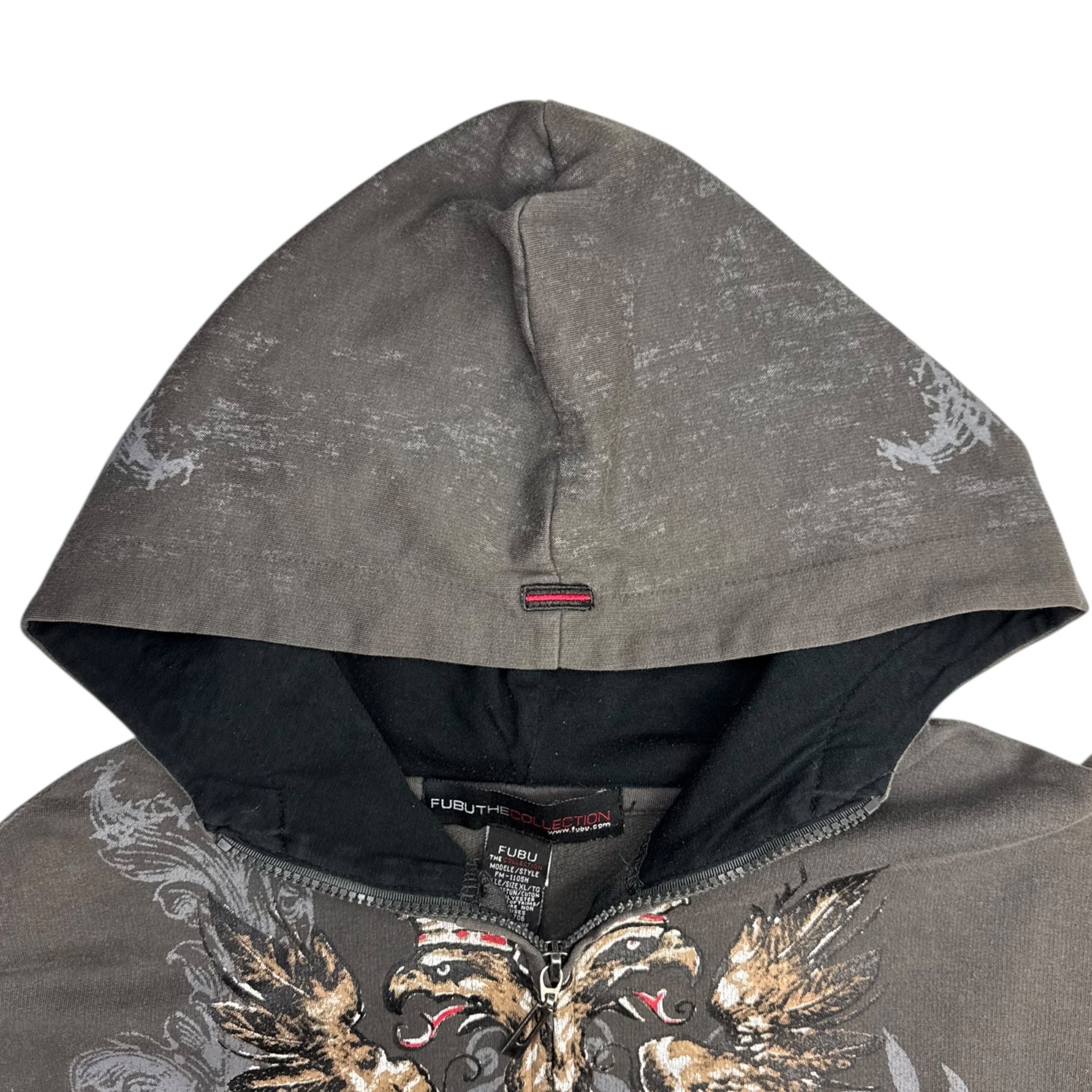 Vintage Y2K Fubu Cyber Crest Zip Up Hoodie