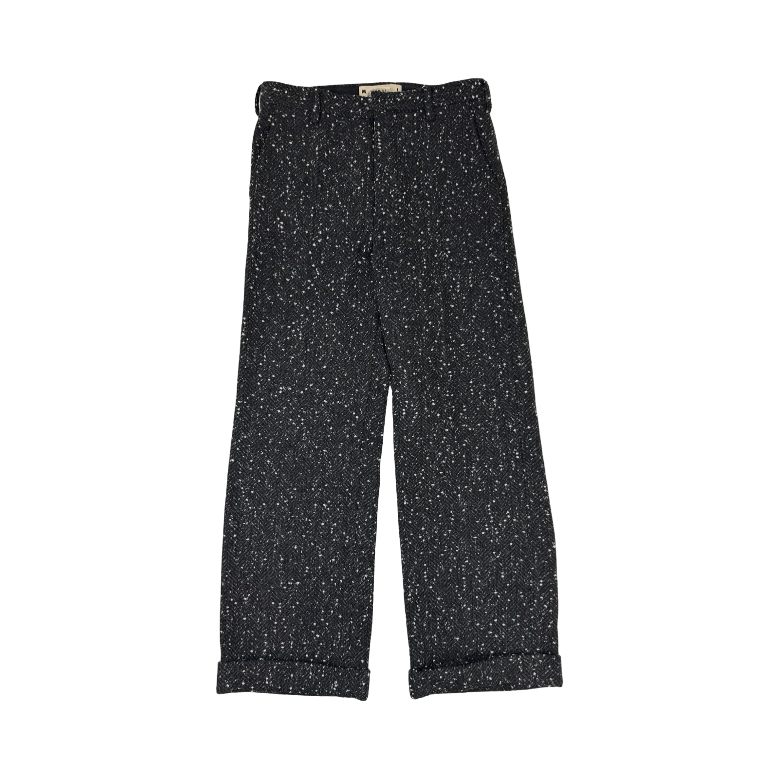 Marni Herringbone Trousers Black