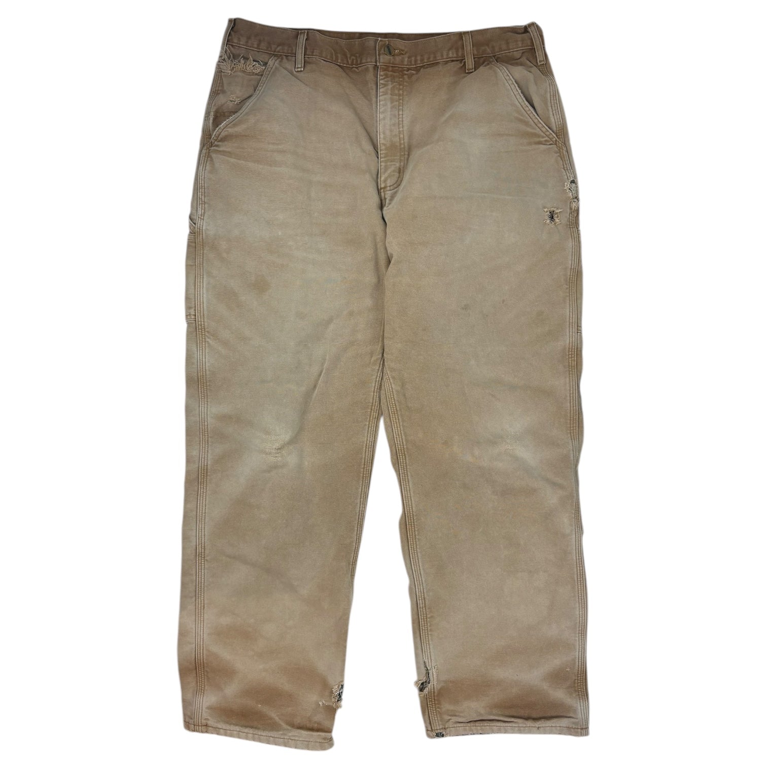 Vintage Carhartt Flannel Lined Carpenter Pant Tan
