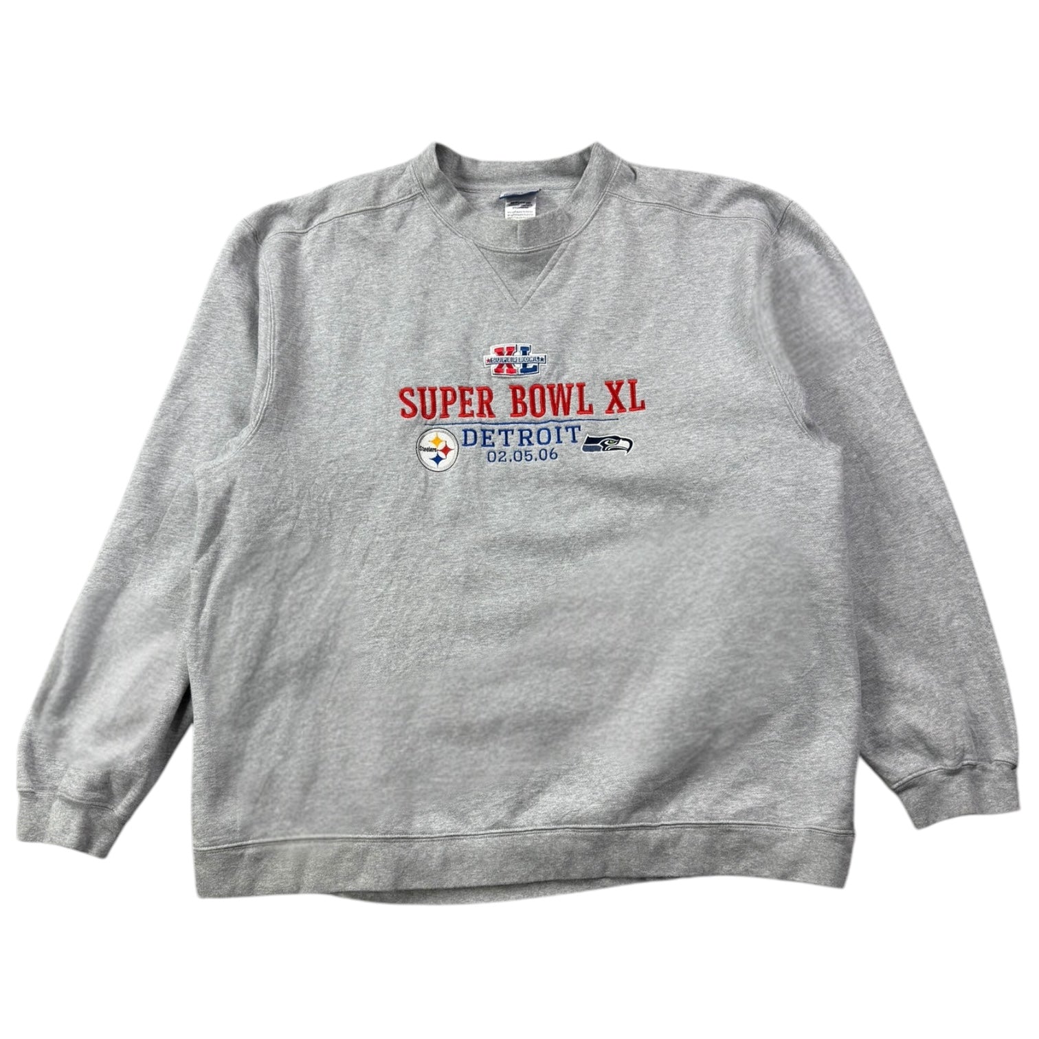 2006 Super Bowl XL Crewneck Grey