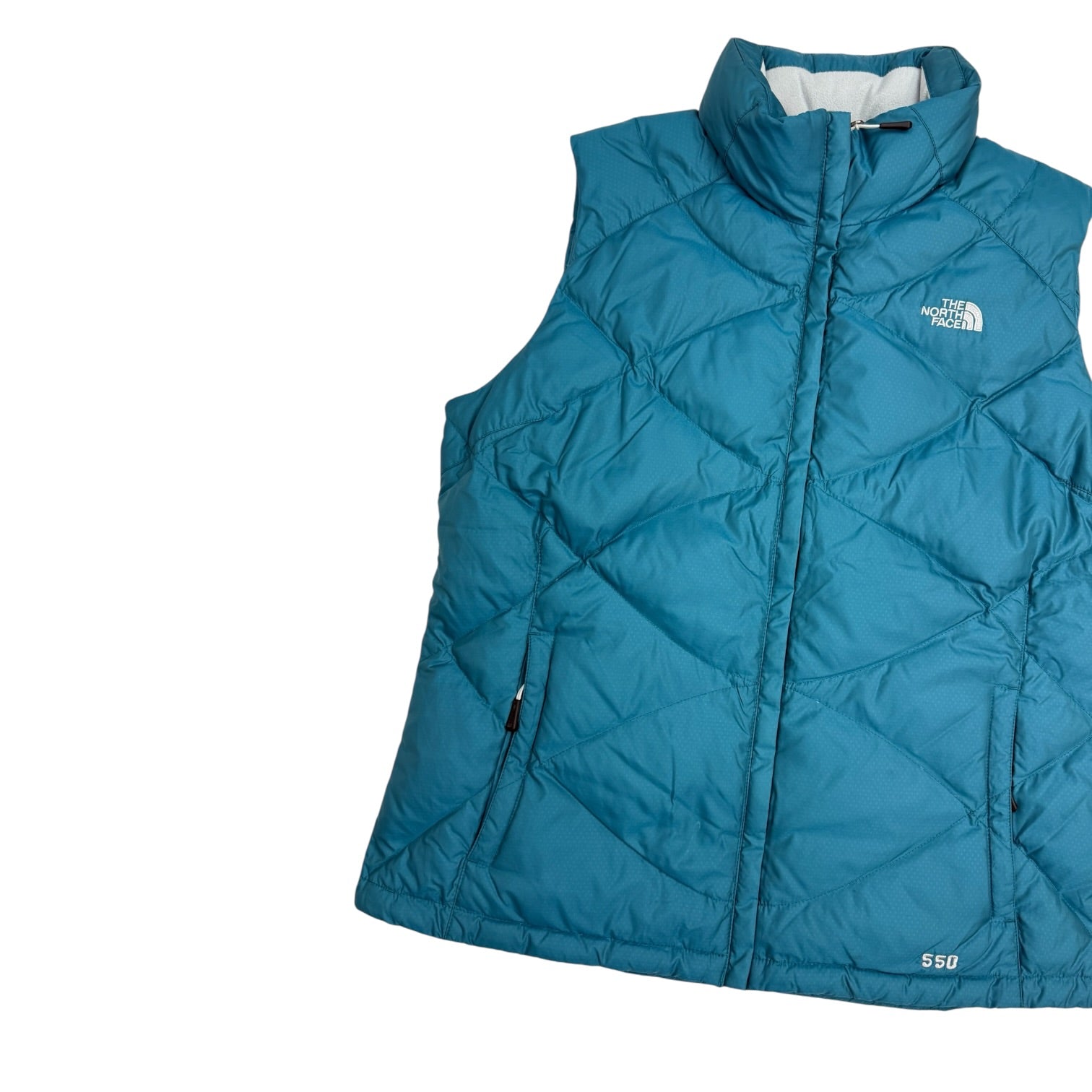 (W) Vintage The North Face 550 Fill Down Vest Blue