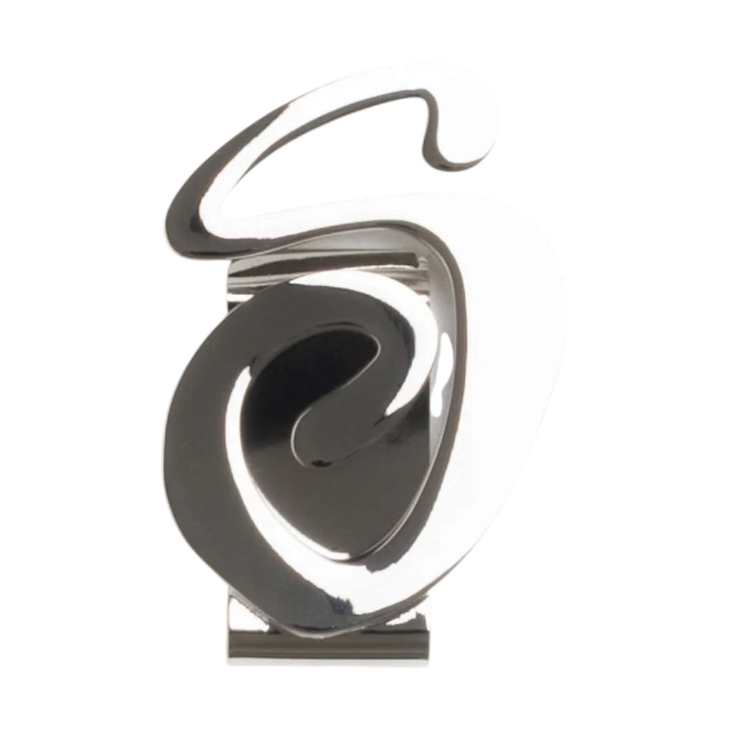 Stussy Swirly S Money Clip Silver