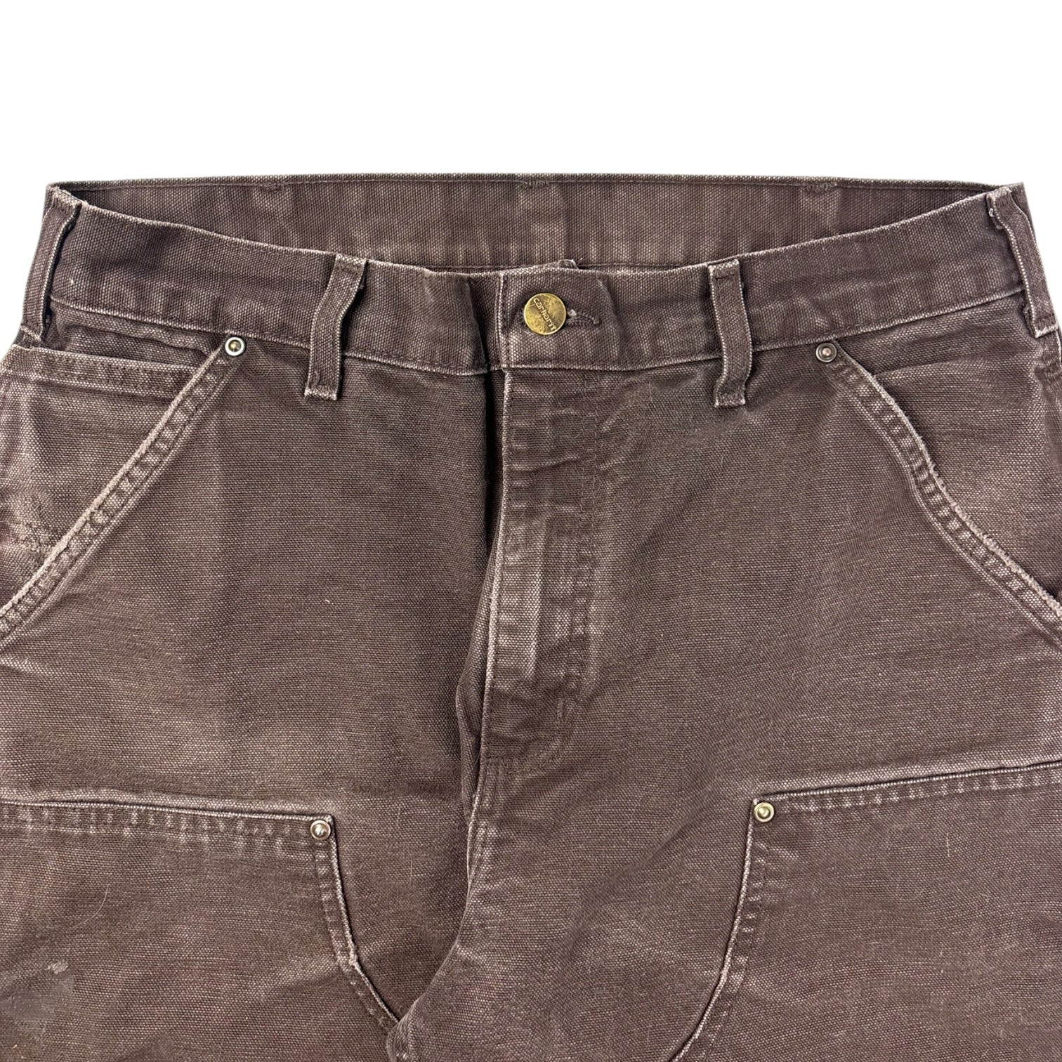 Vintage Carhartt Double Knee Carpenter Pants Washed Brown
