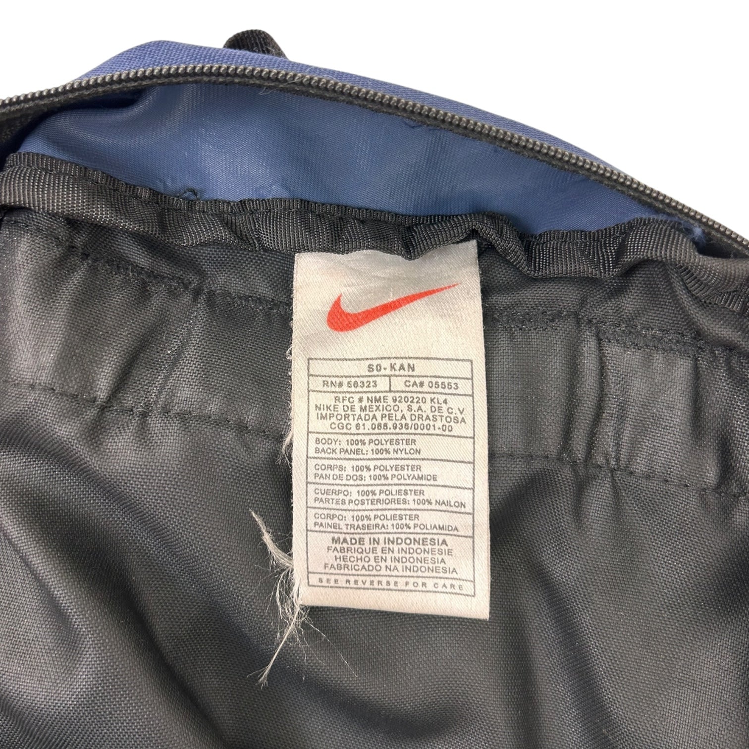 Vintage Nike Mini Swoosh Back Pack Navy